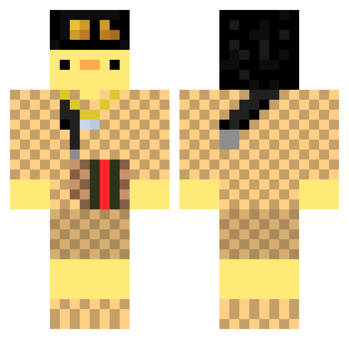 Ldsi Minecraft skin, front and back view