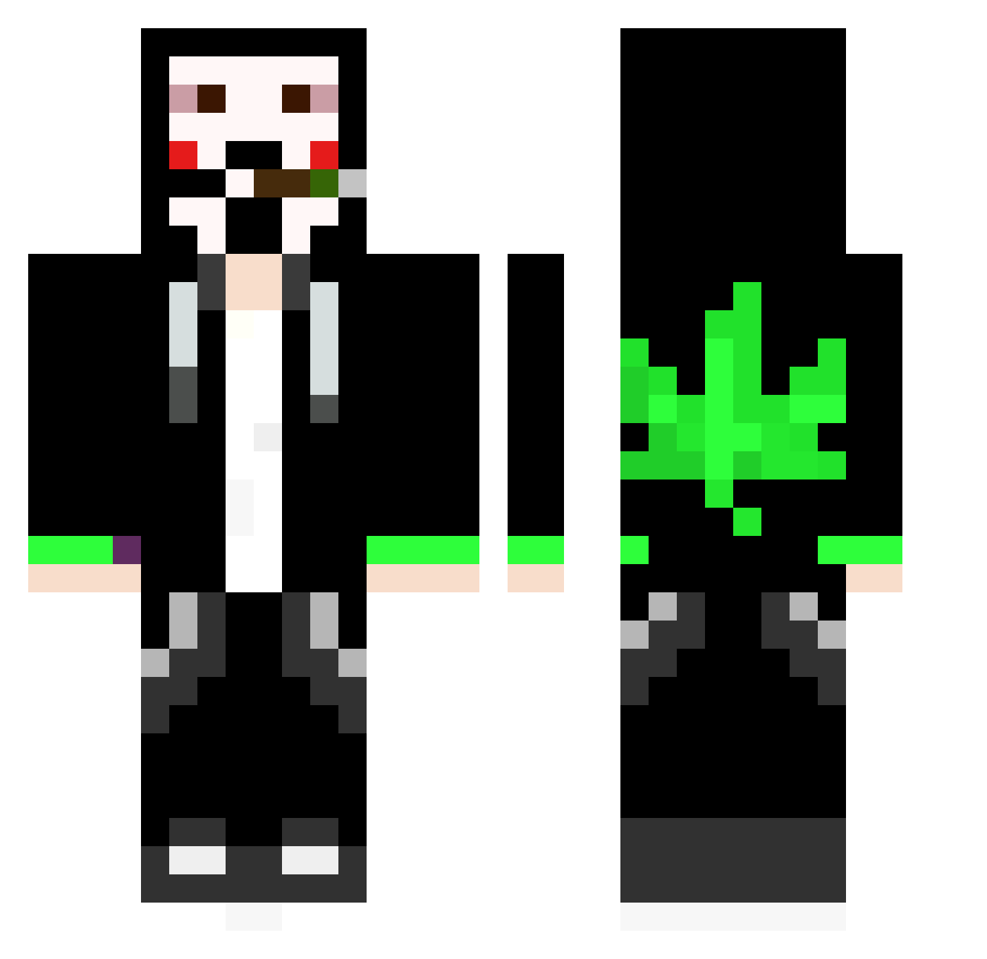 urtazz Minecraft skin, front and back view