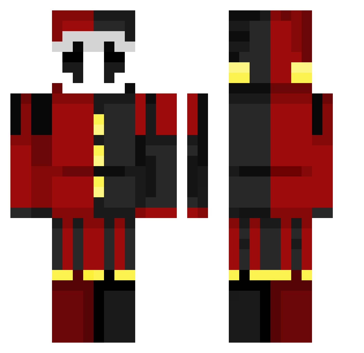 Louis1989 Minecraft skin, front and back view