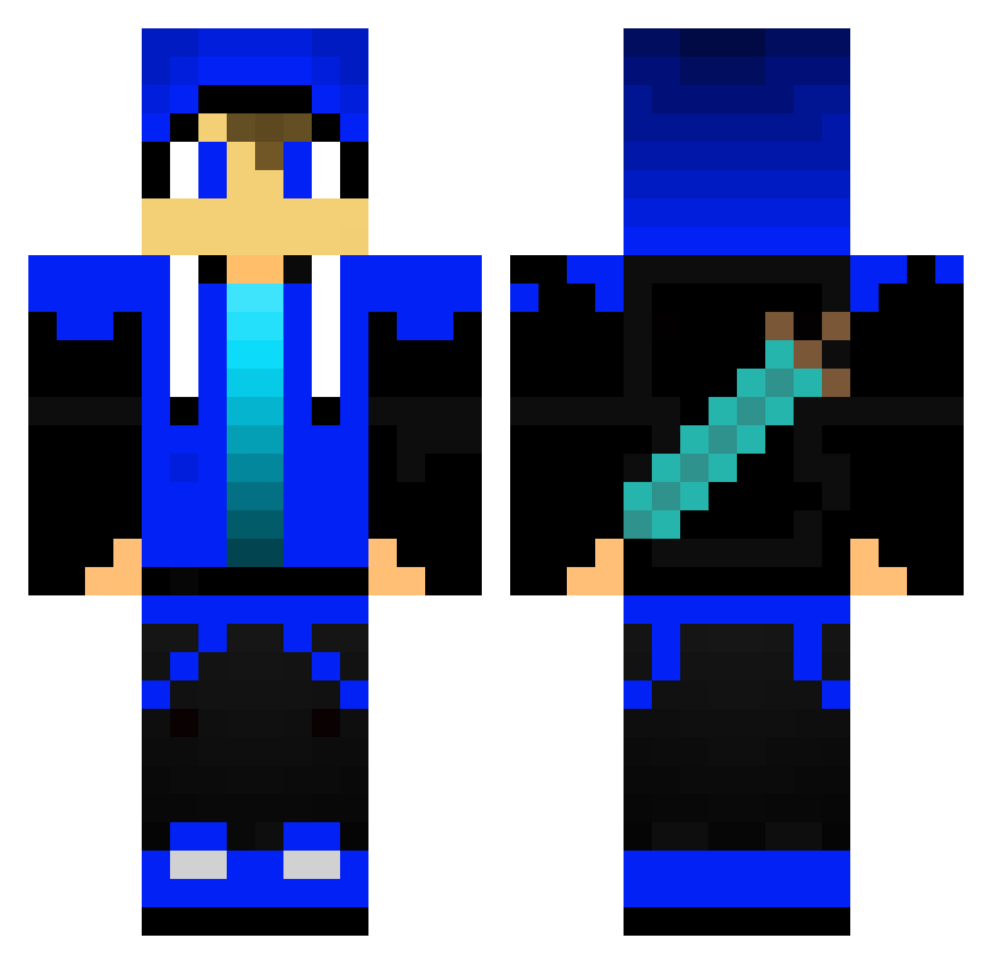 jesmini23 Minecraft skin, front and back view
