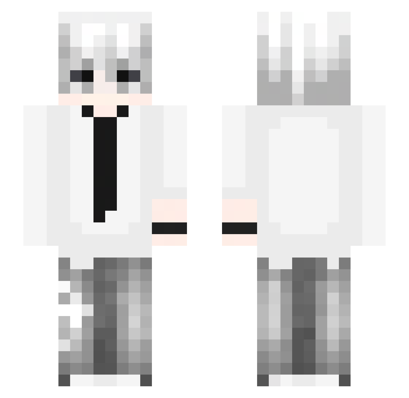 Solen0r Minecraft skin, front and back view