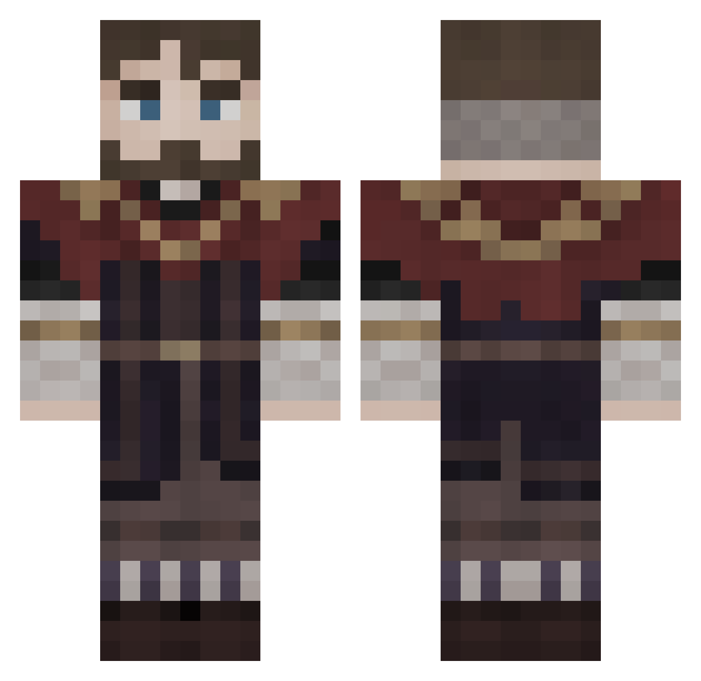NyghtHound_ Minecraft skin, front and back view