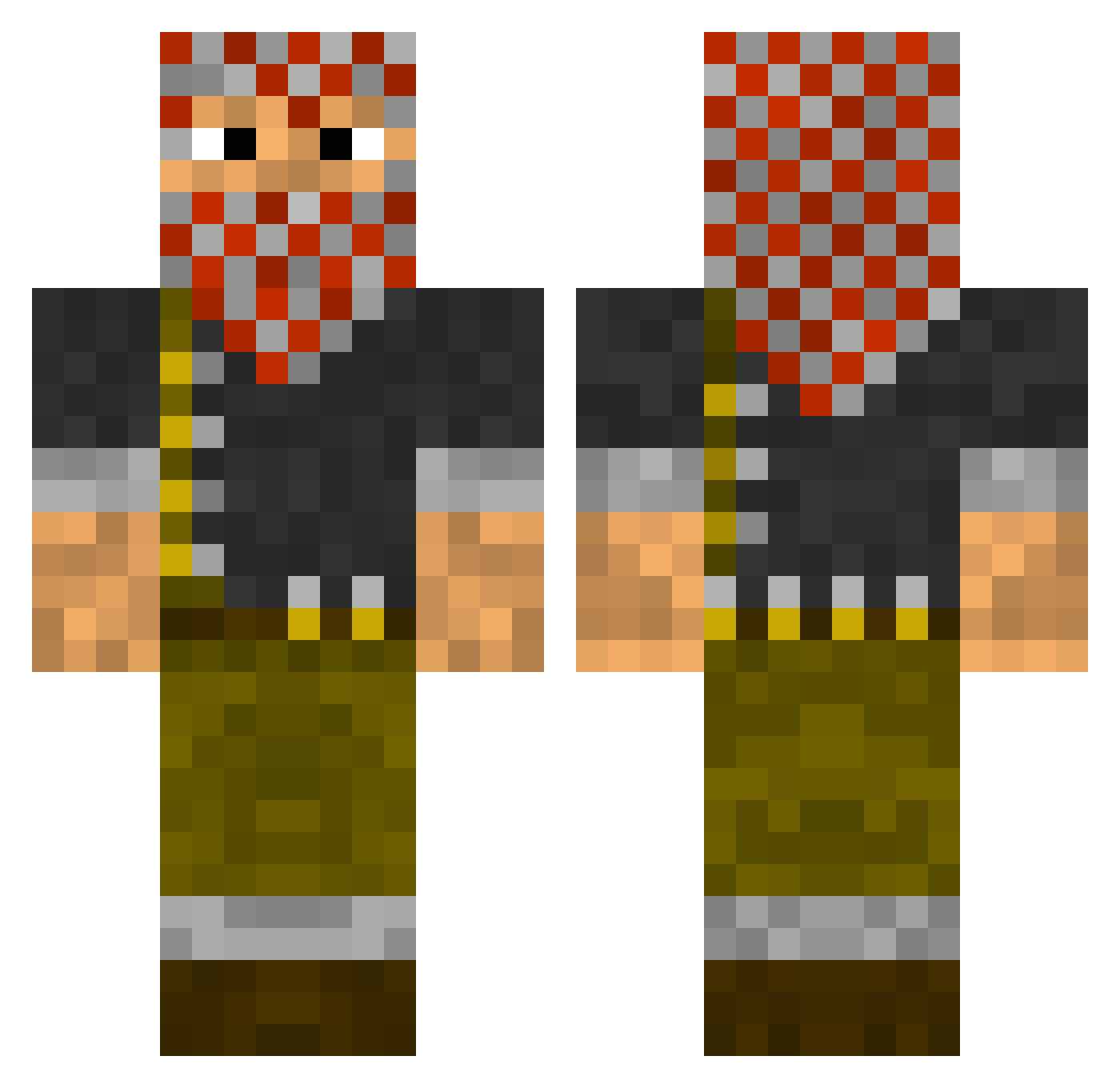 mylesmw8 Minecraft skin, front and back view