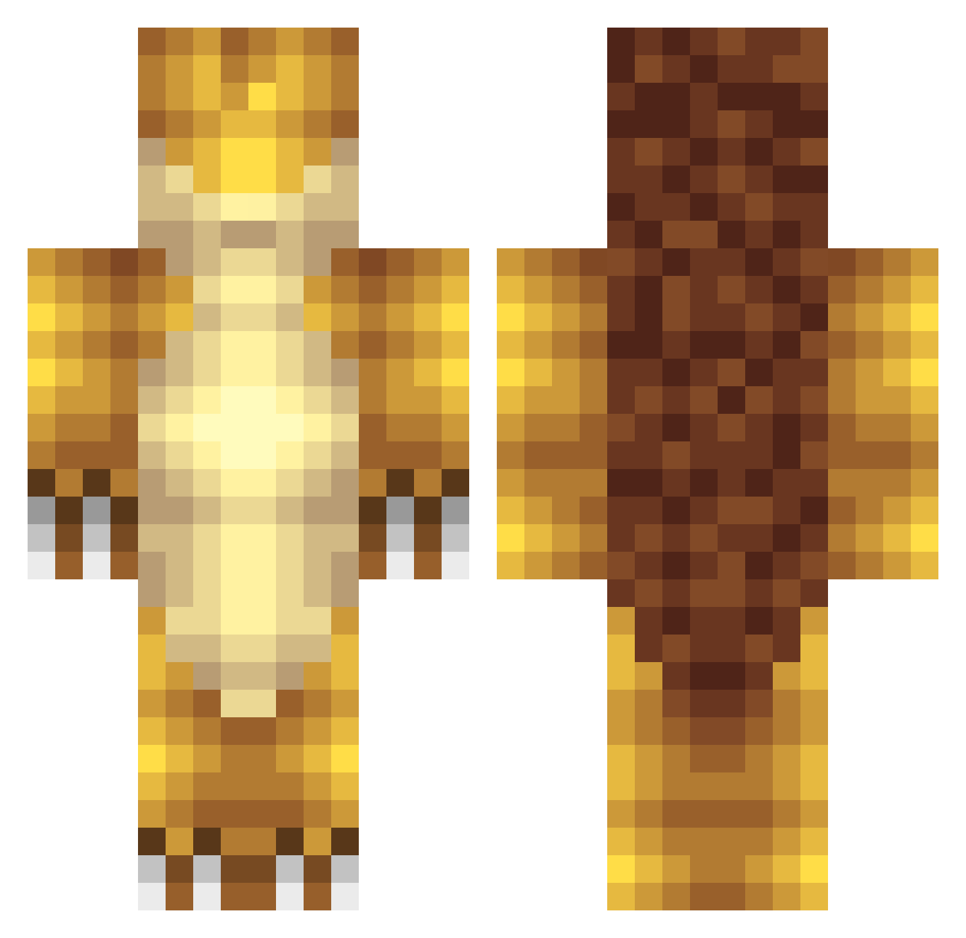 MDeneault13 Minecraft skin, front and back view