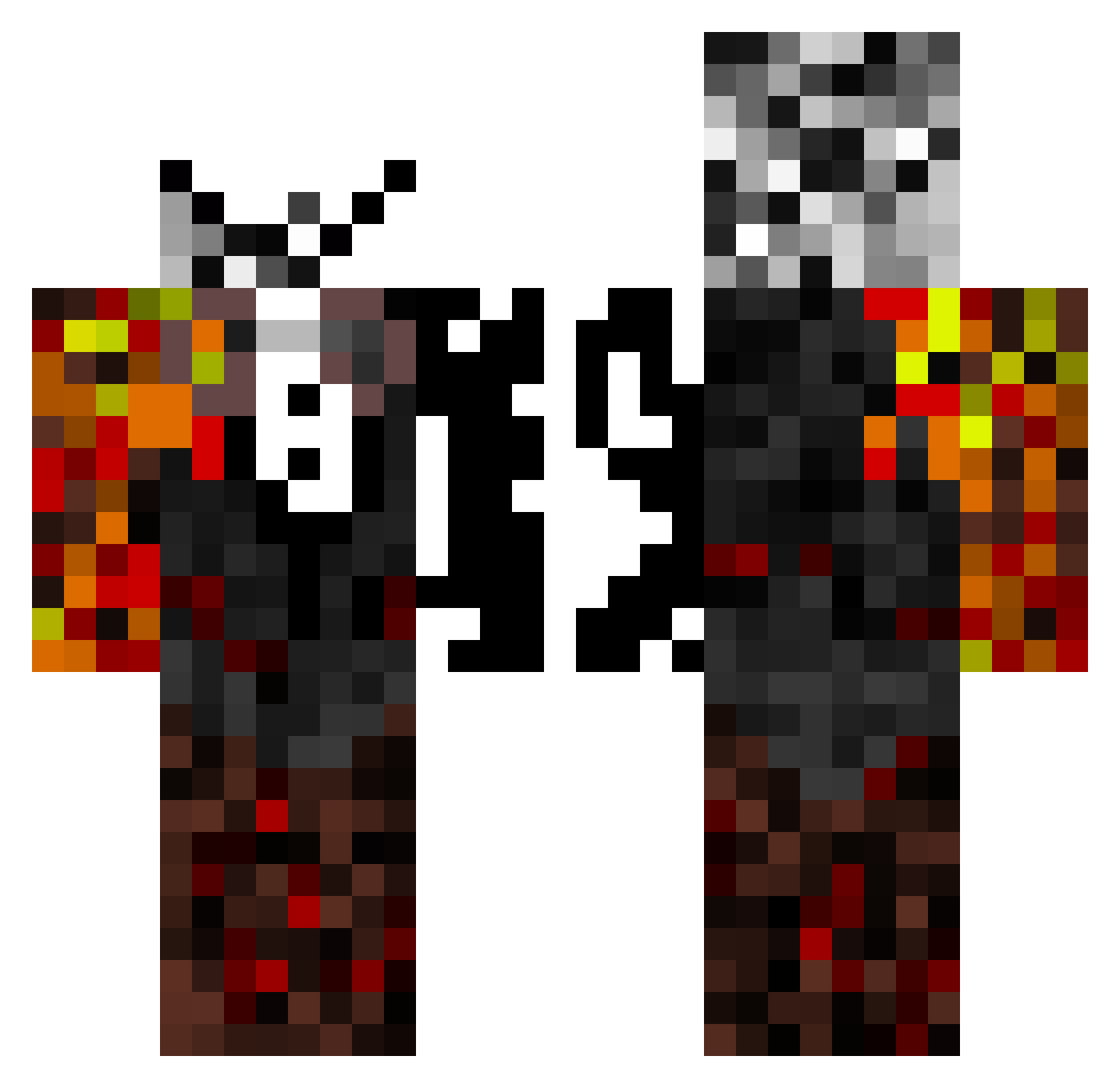 ConnorsCreation Minecraft skin, front and back view