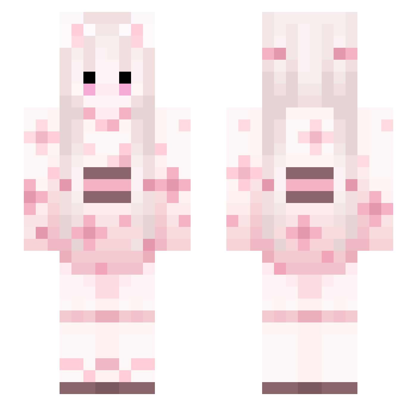 616m Minecraft skin, front and back view