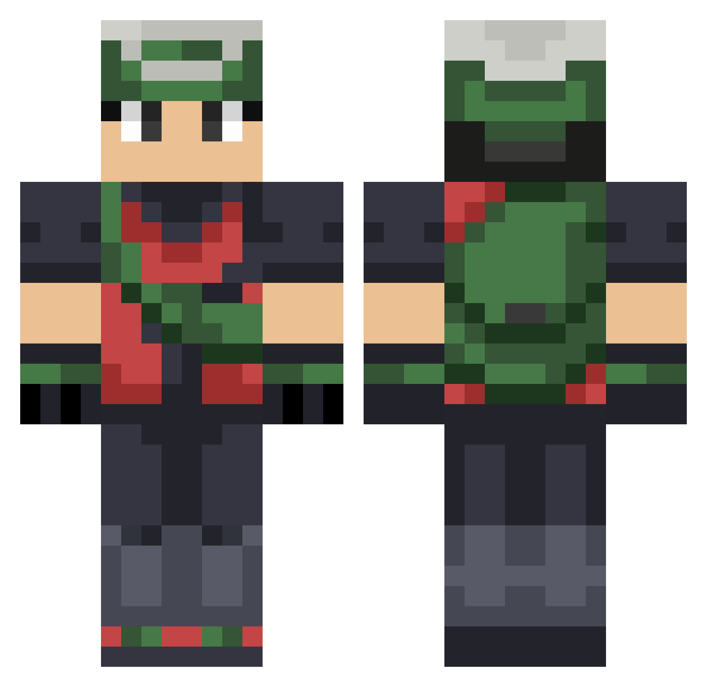 rulesMS Minecraft skin, front and back view