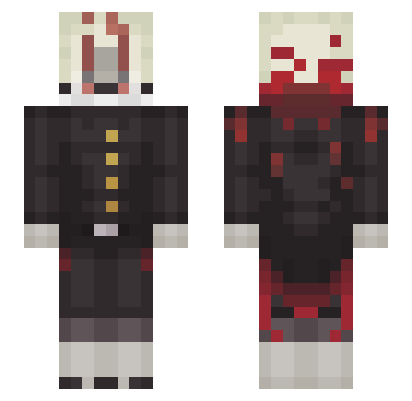 GerarGamer Minecraft skin, front and back view