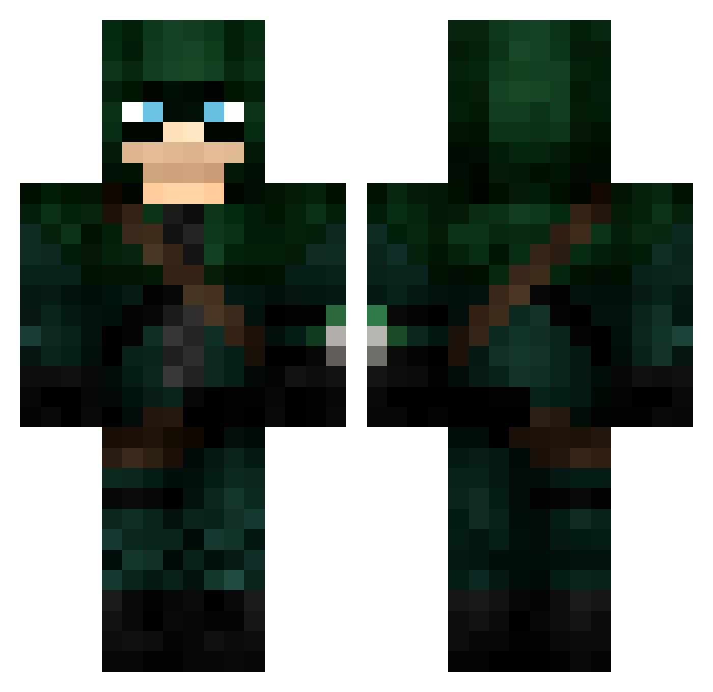 Anvilled Minecraft skin, front and back view