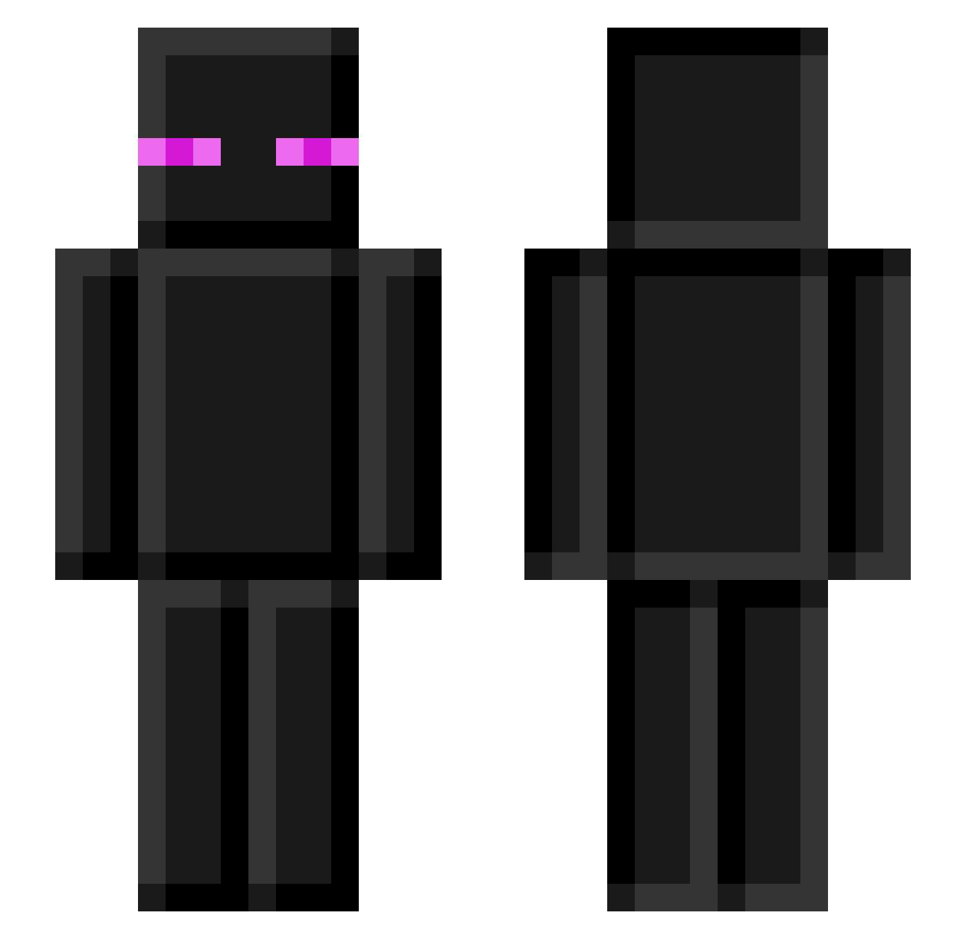 TheKnoxx Minecraft skin, front and back view