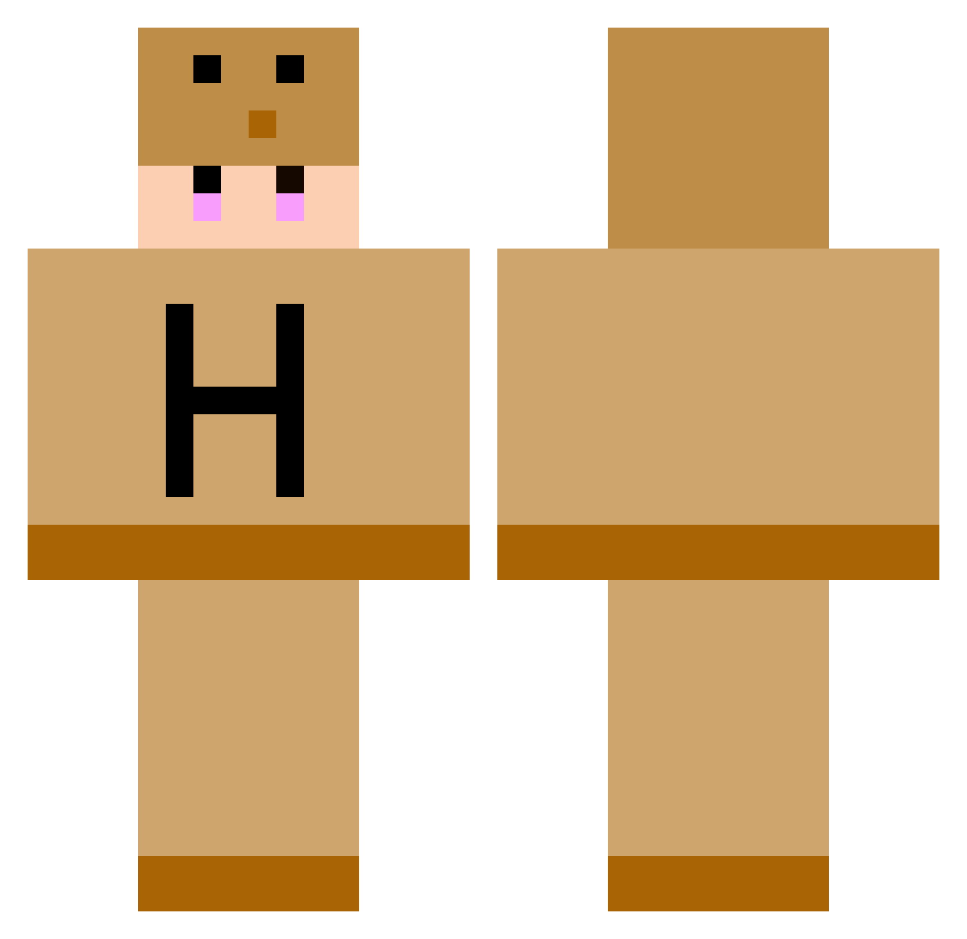 dreaming_nut Minecraft skin, front and back view