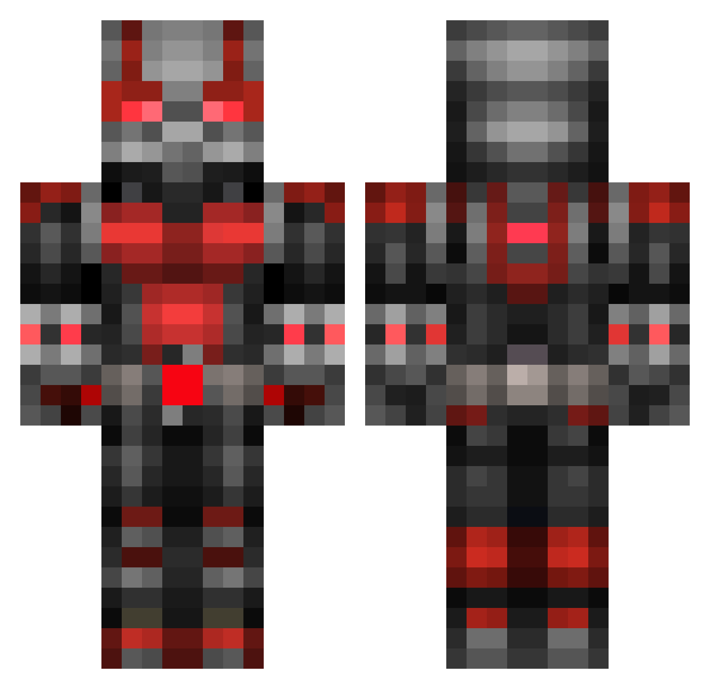 Chonke27 Minecraft skin, front and back view