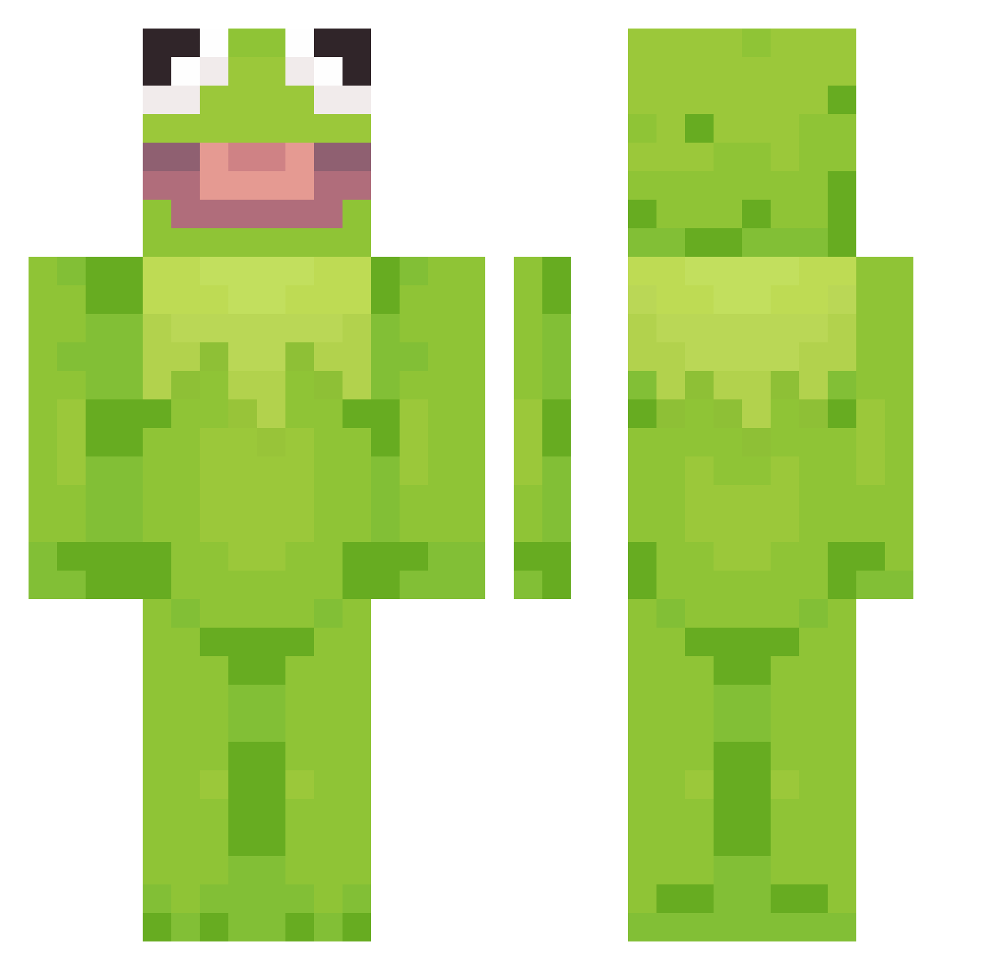 krodokx Minecraft skin, front and back view