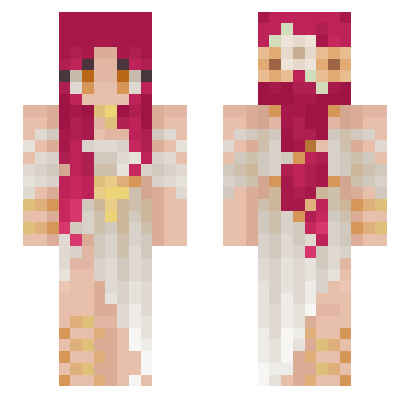 doctoremrys Minecraft skin, front and back view