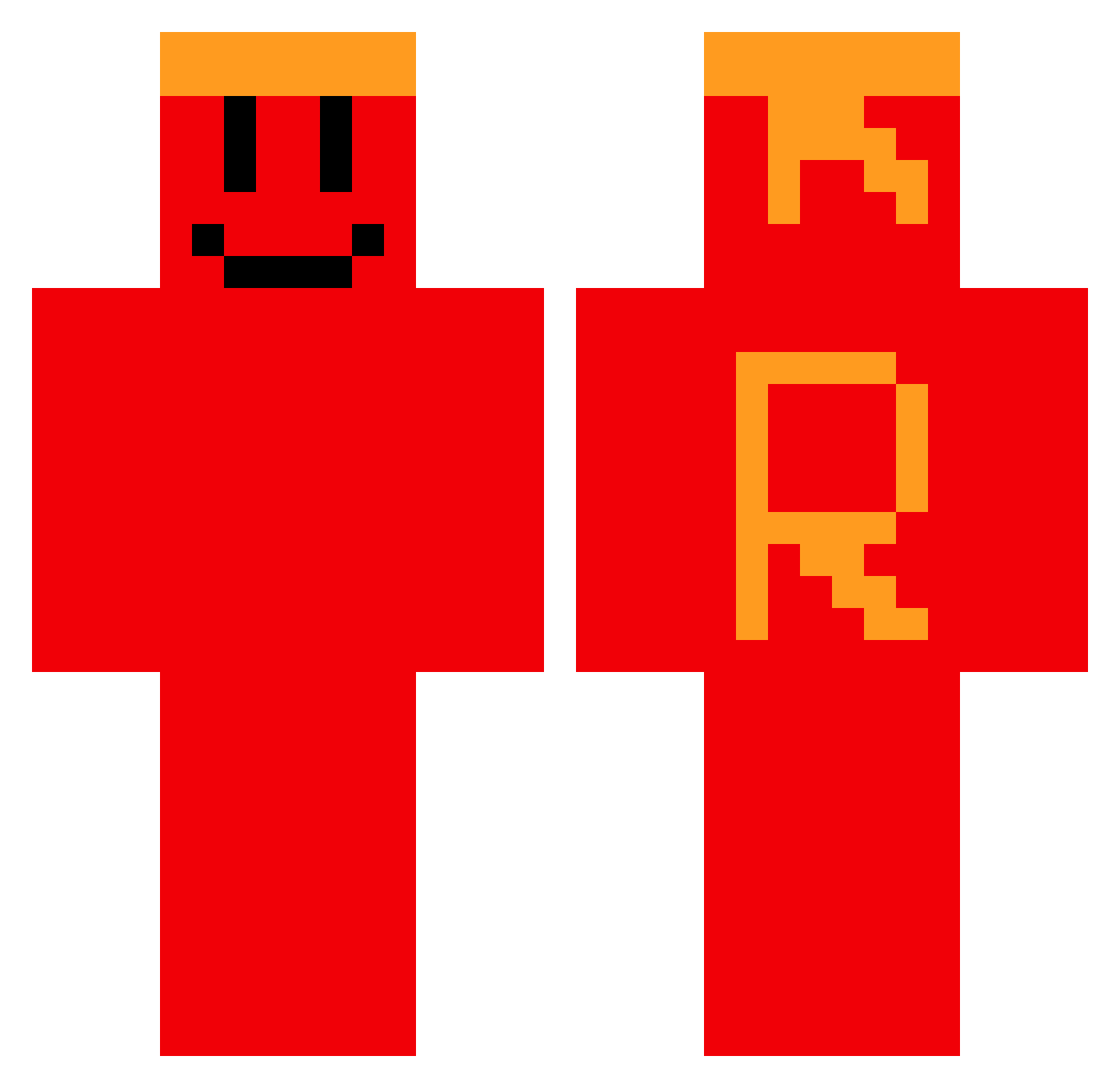 LongLong Minecraft skin, front and back view