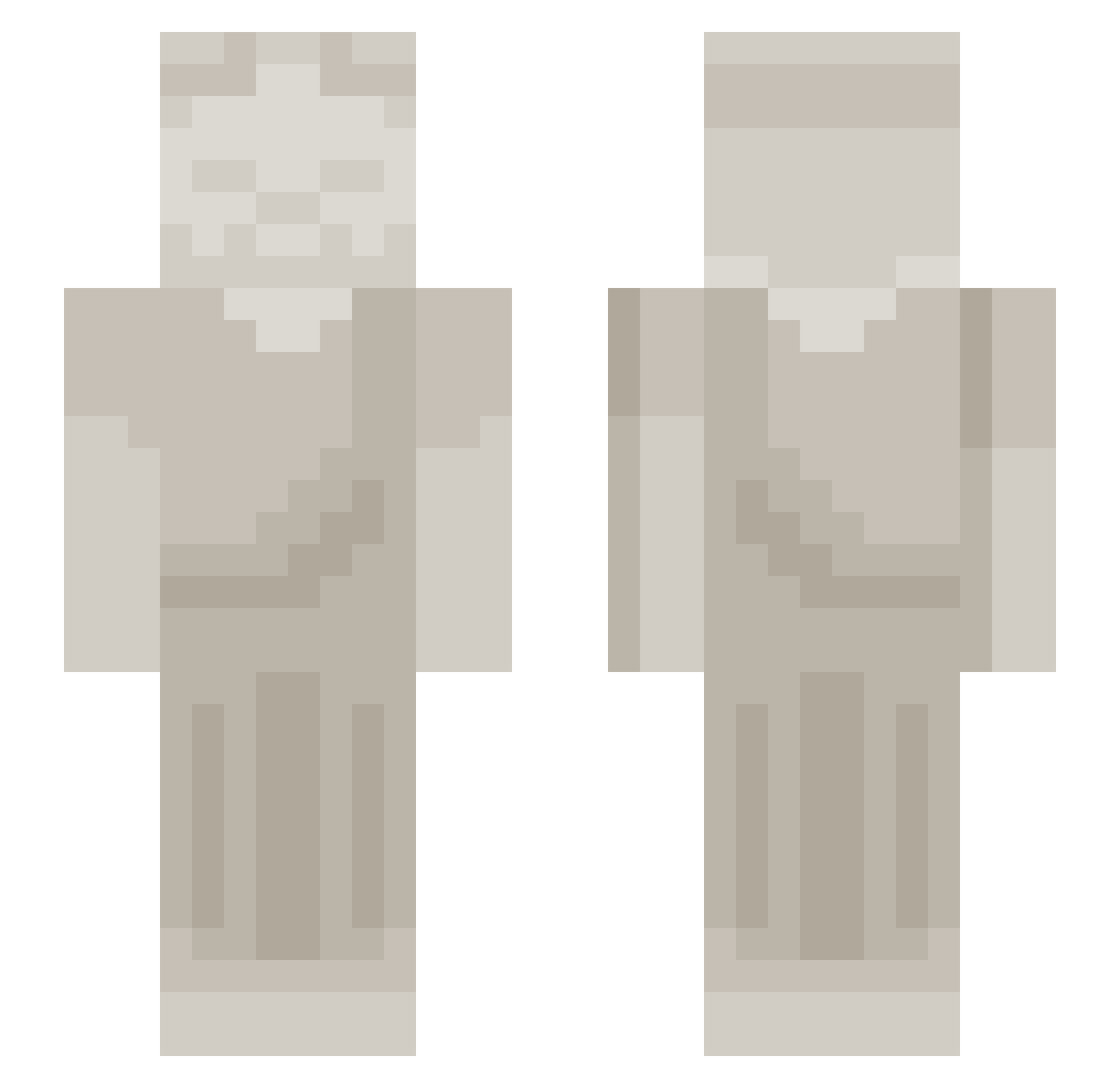 caesaropapist Minecraft skin, front and back view