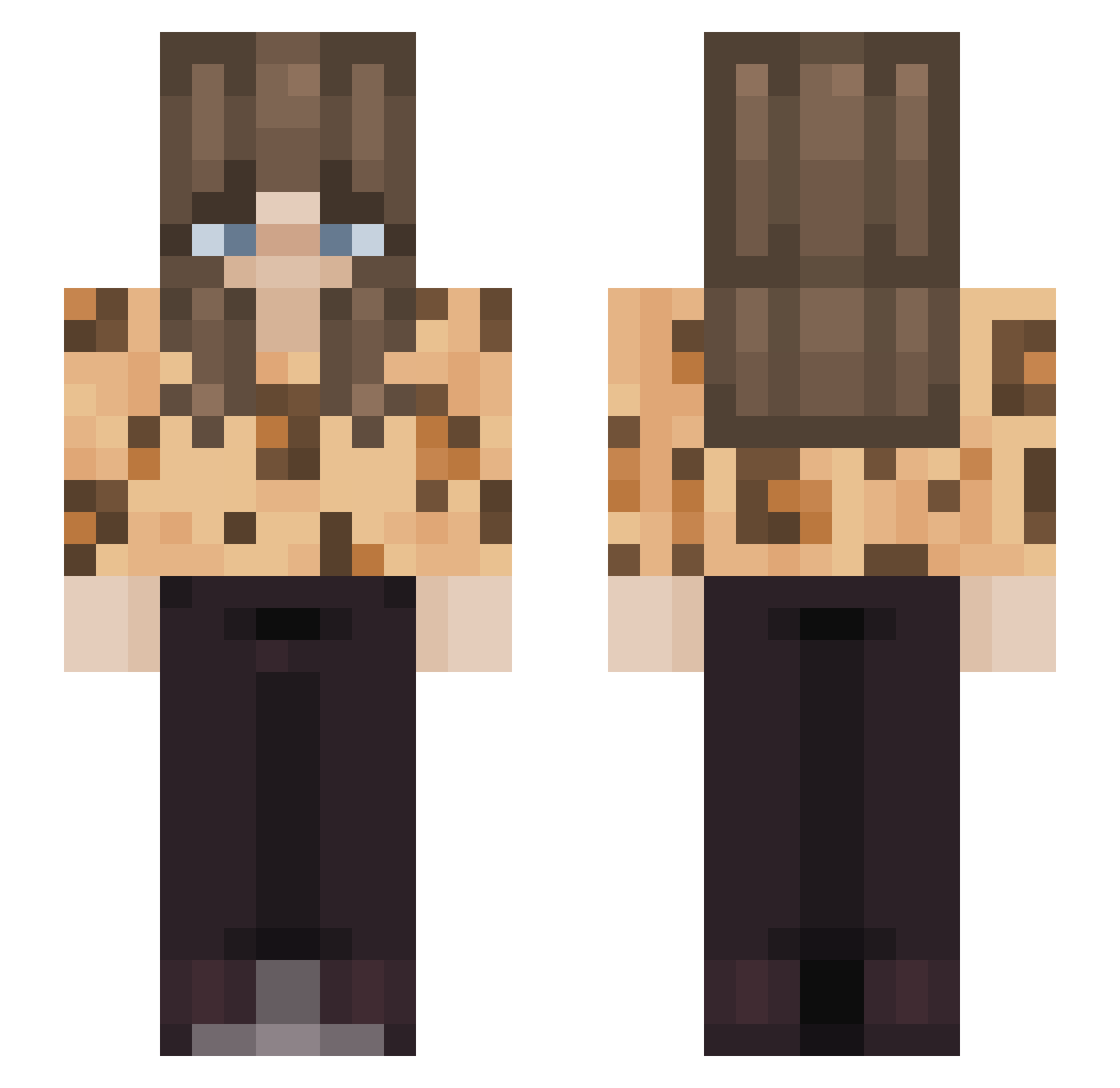 olliesgarden_ Minecraft skin, front and back view