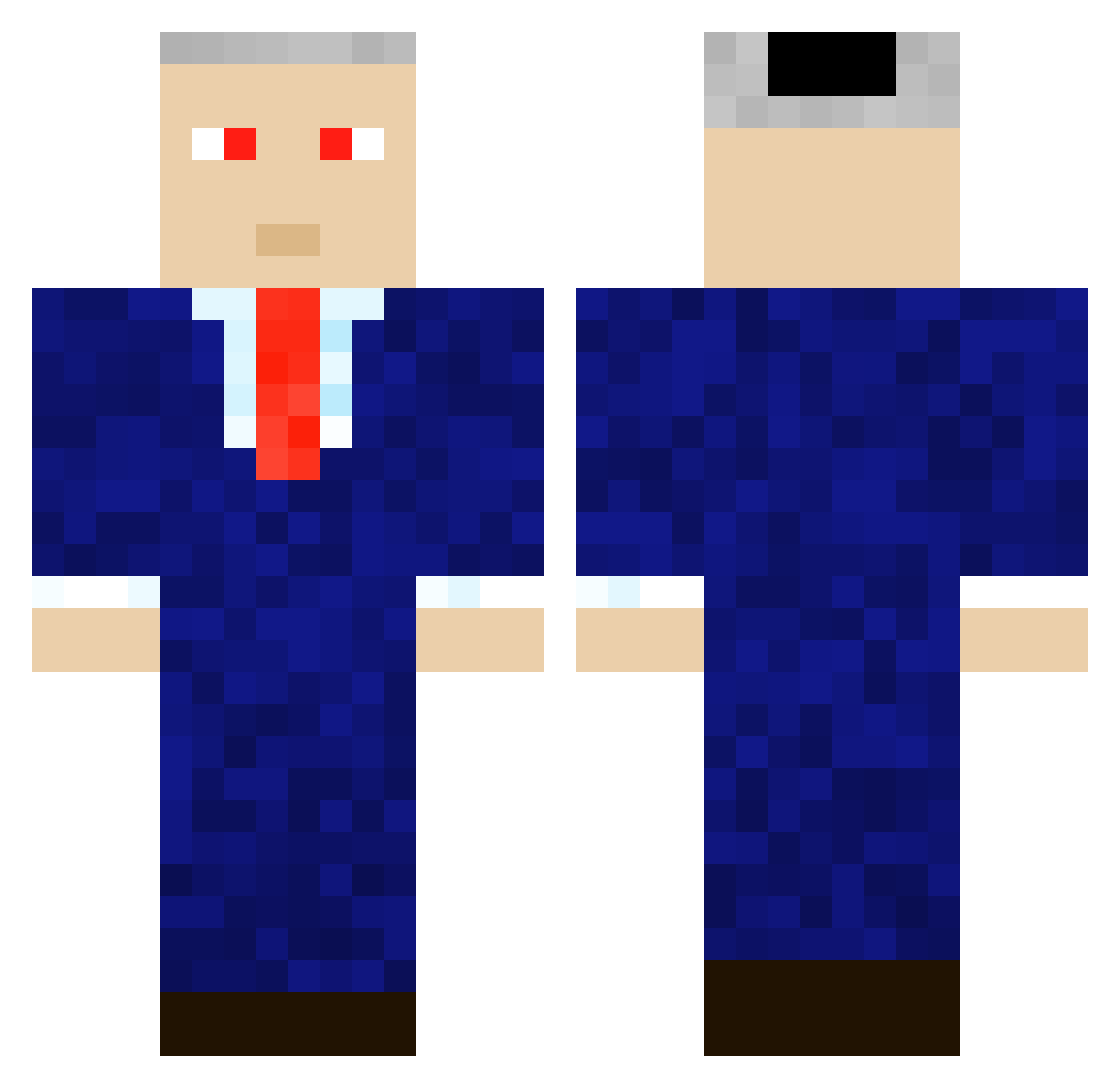 DrippyDrippy Minecraft skin, front and back view