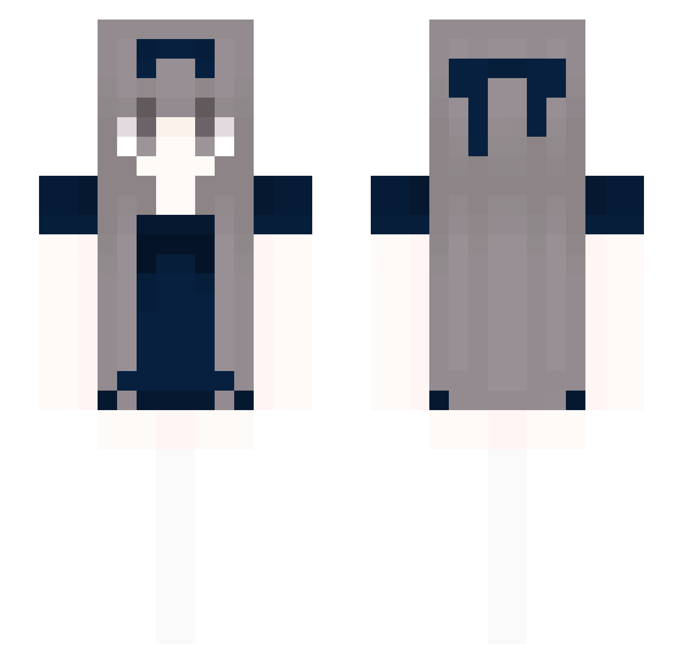Mellic Minecraft skin, front and back view