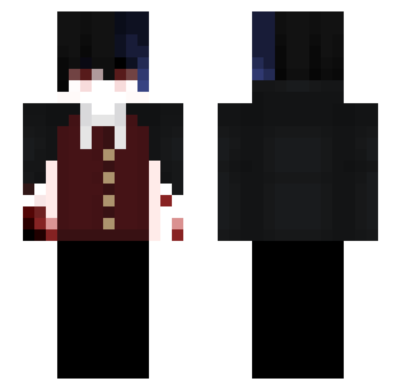 Lince_Alfa Minecraft skin, front and back view