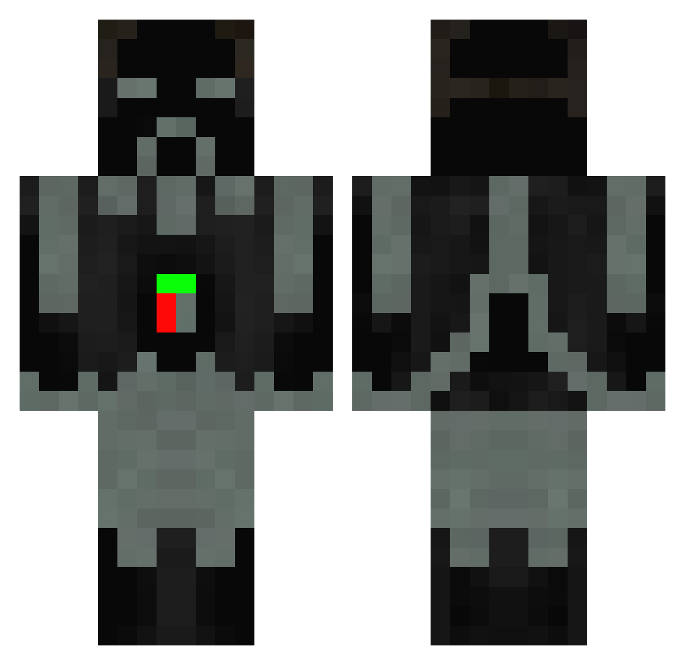 FredM81 Minecraft skin, front and back view