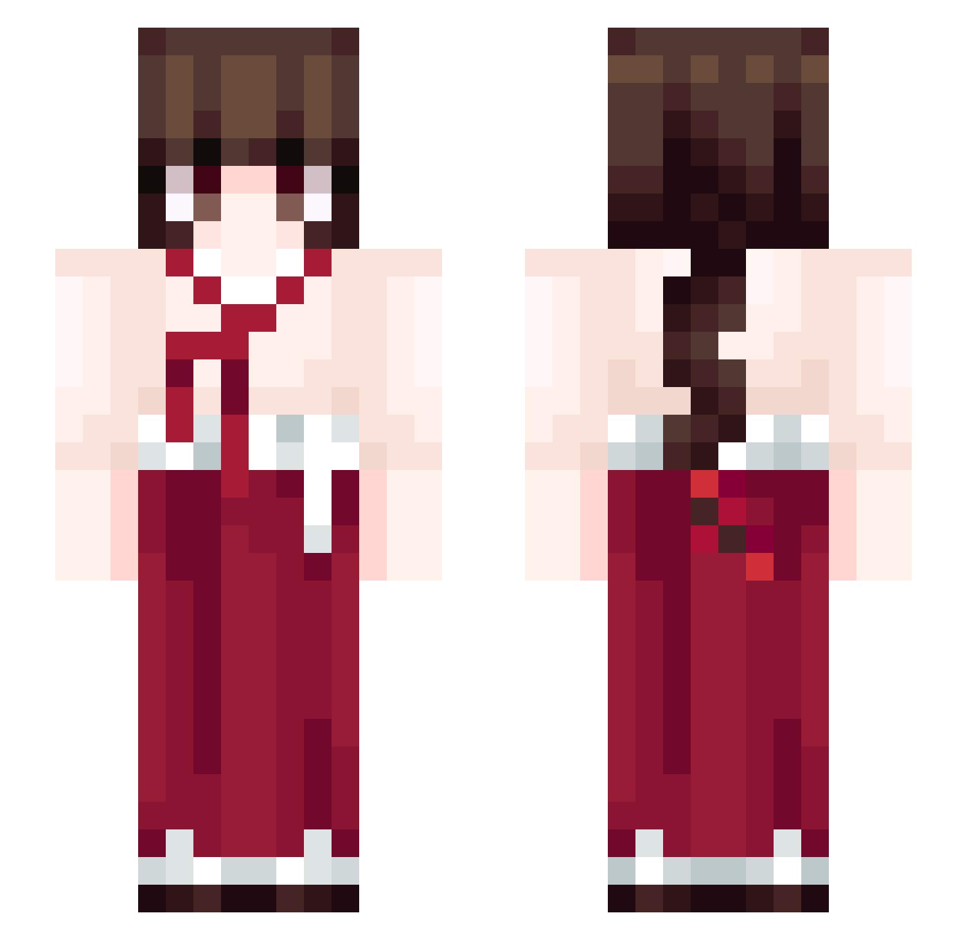 Hanmyunsi Minecraft skin, front and back view