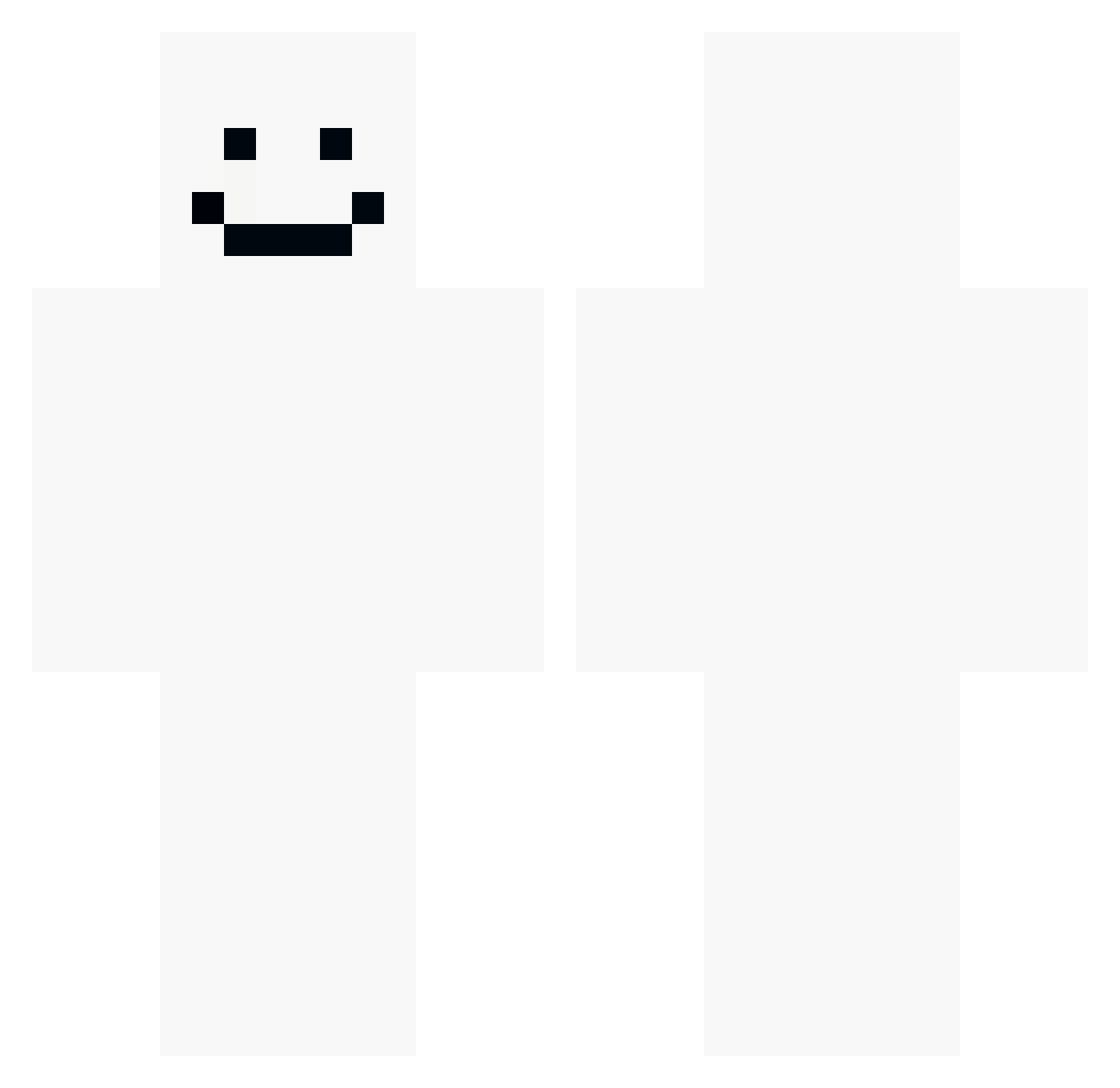 UC6Z Minecraft skin, front and back view
