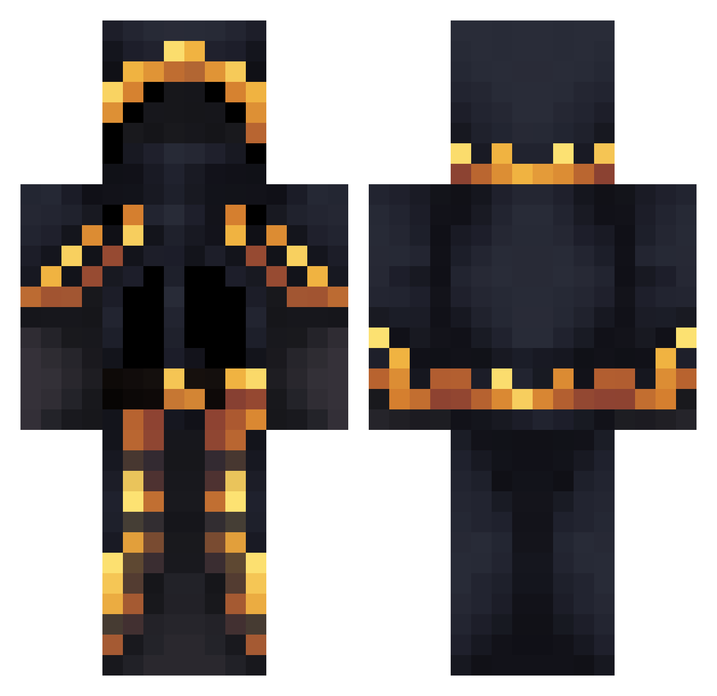 TR_Airforce Minecraft skin, front and back view