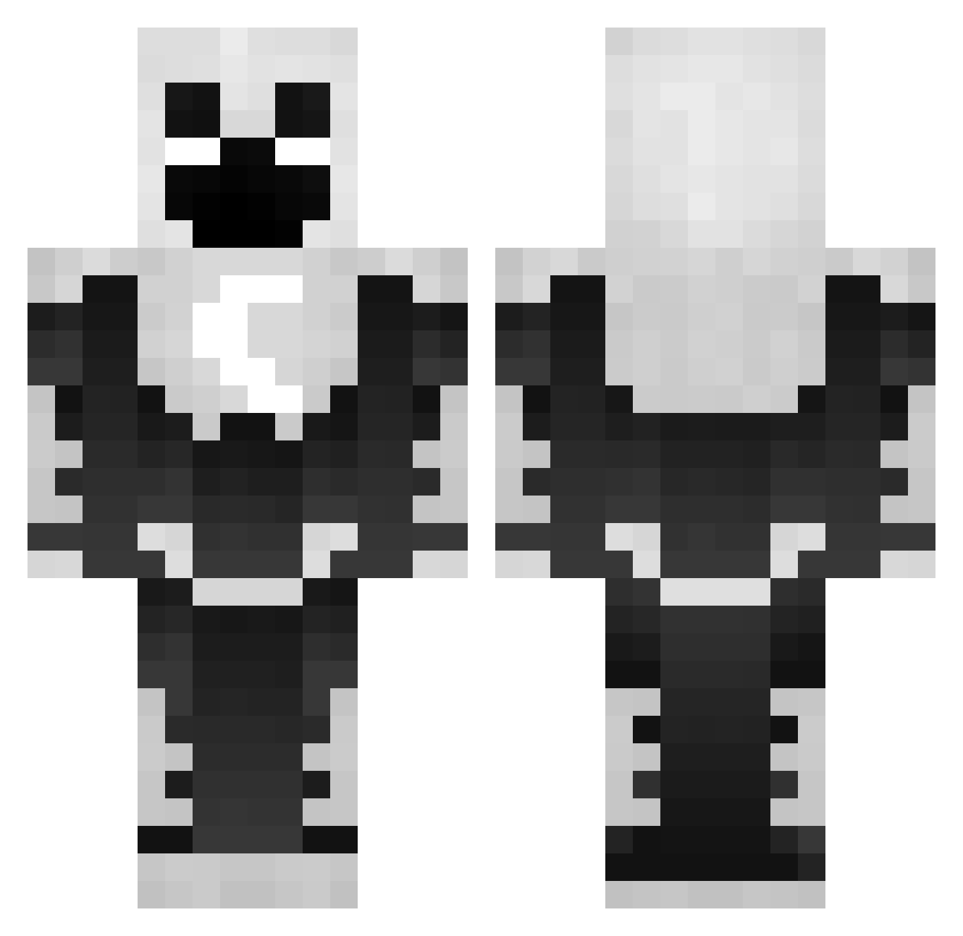 BigBonedBone Minecraft skin, front and back view