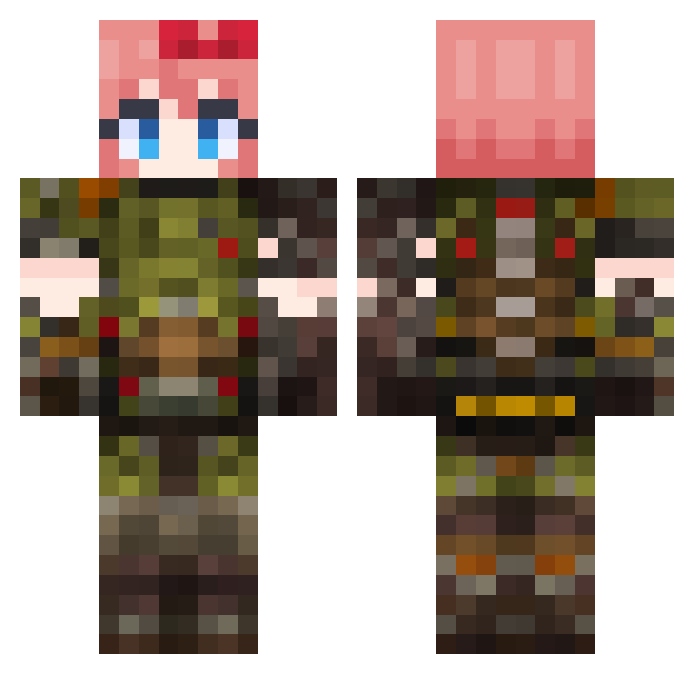 LittleDragon3 Minecraft skin, front and back view