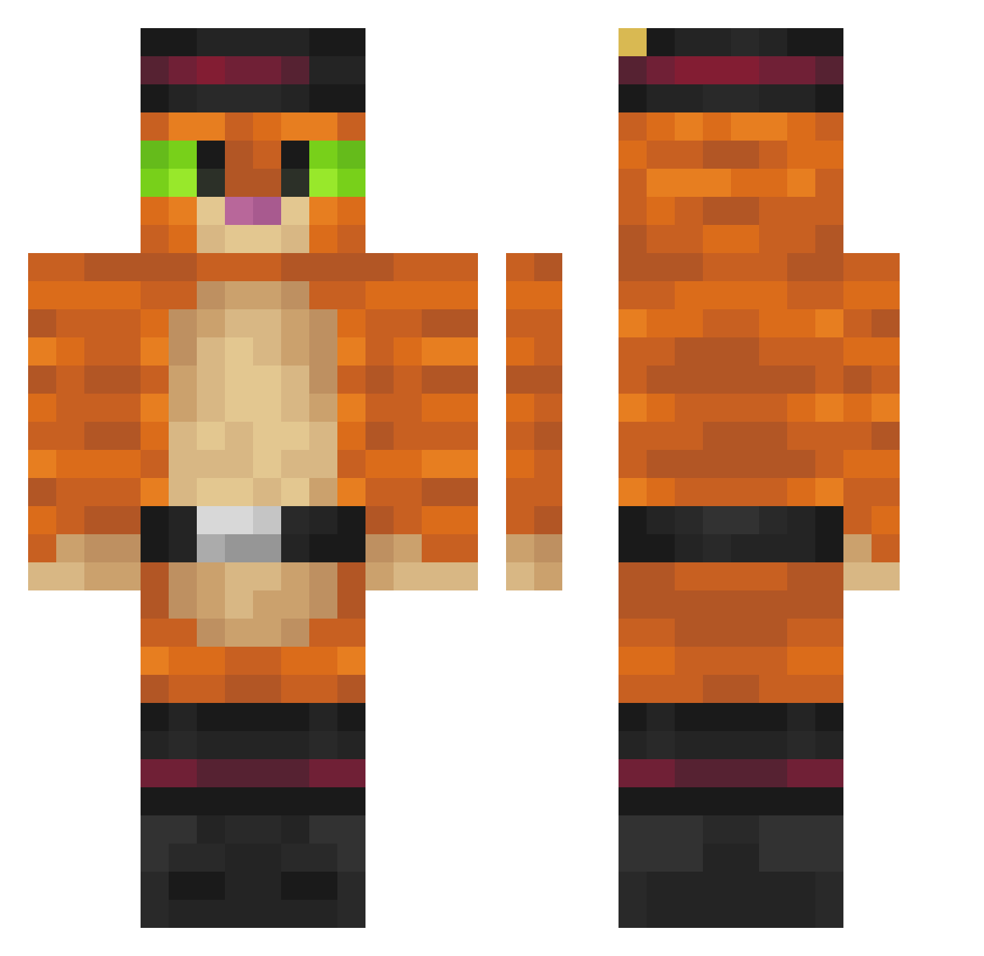 Grapples4Days Minecraft skin, front and back view
