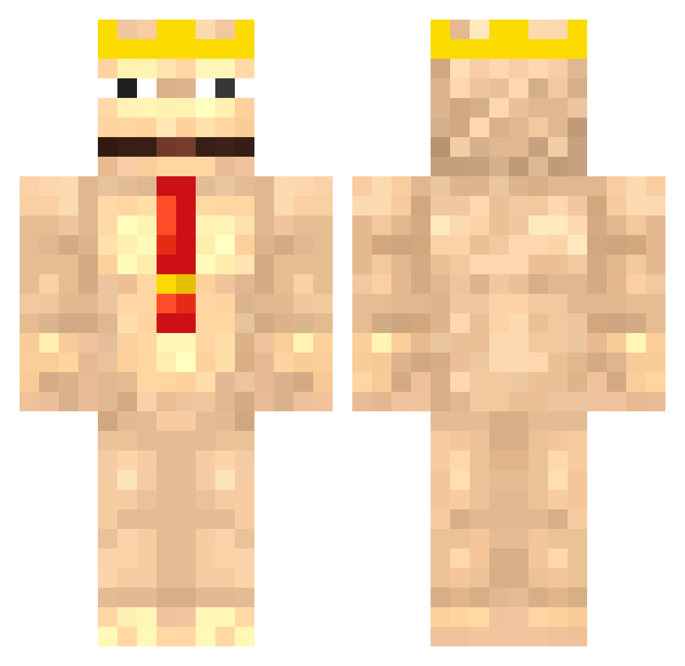 Ape_G0D Minecraft skin, front and back view