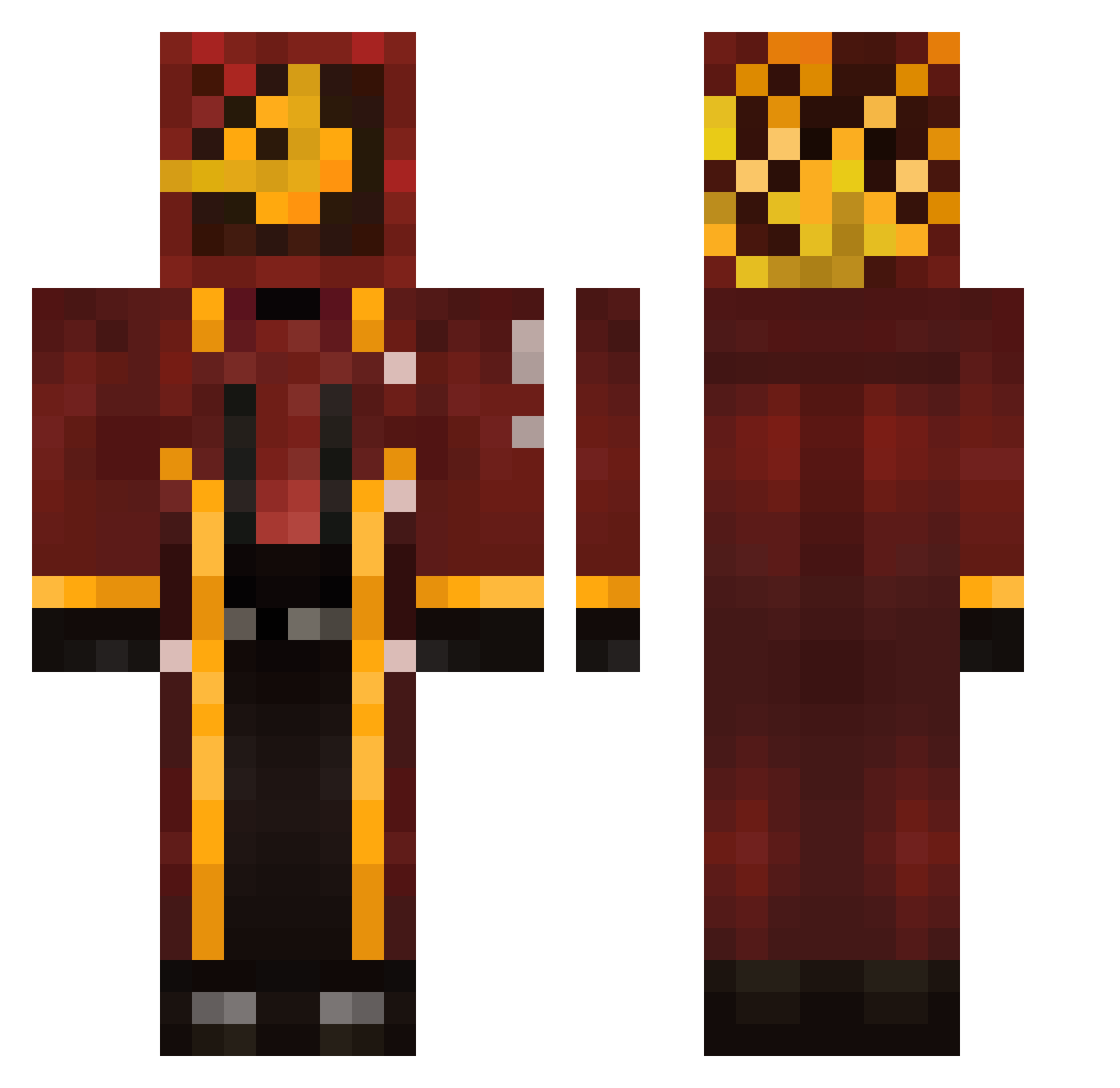 Logic233 Minecraft skin, front and back view