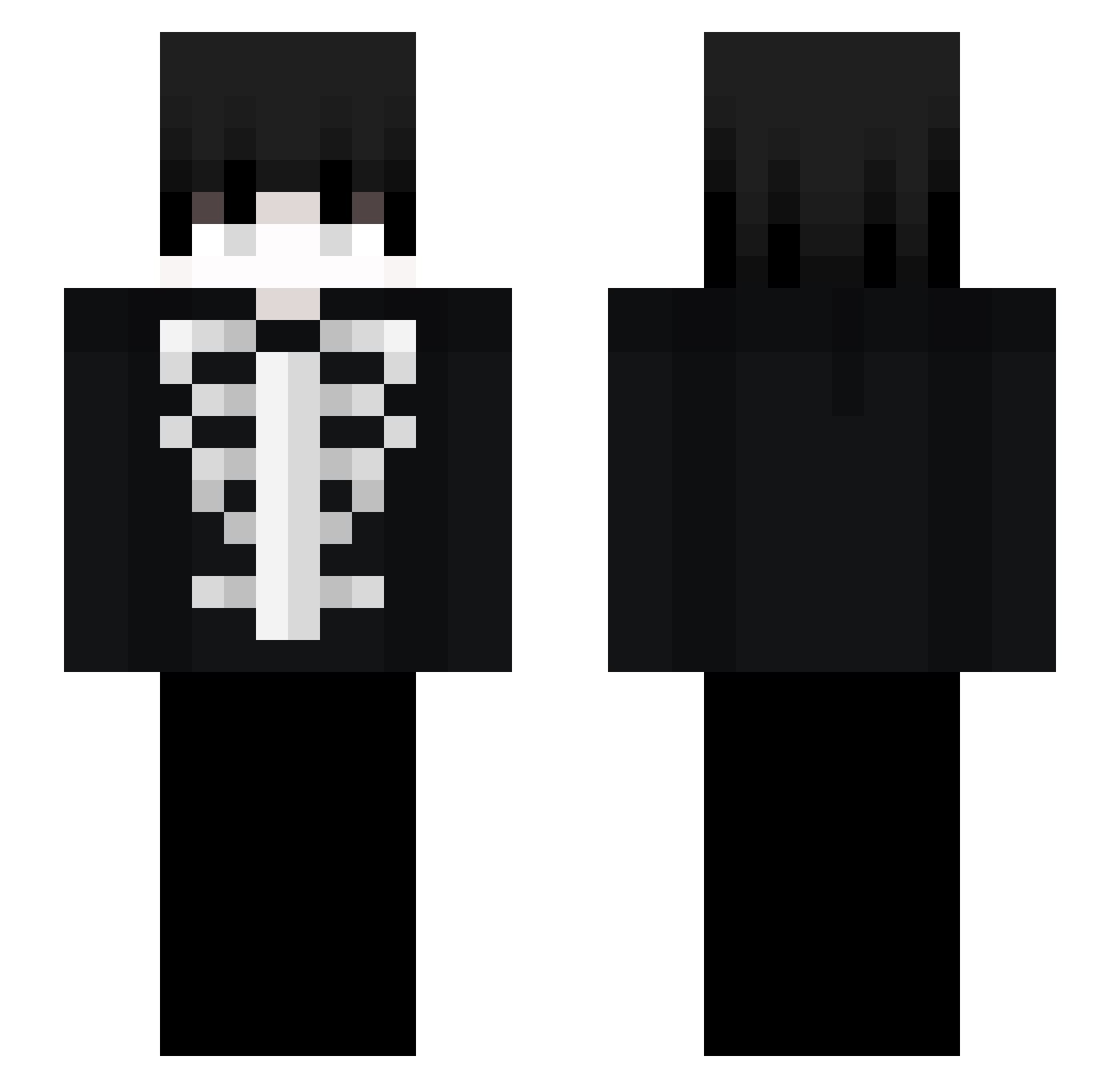 vJuanjoB Minecraft skin, front and back view
