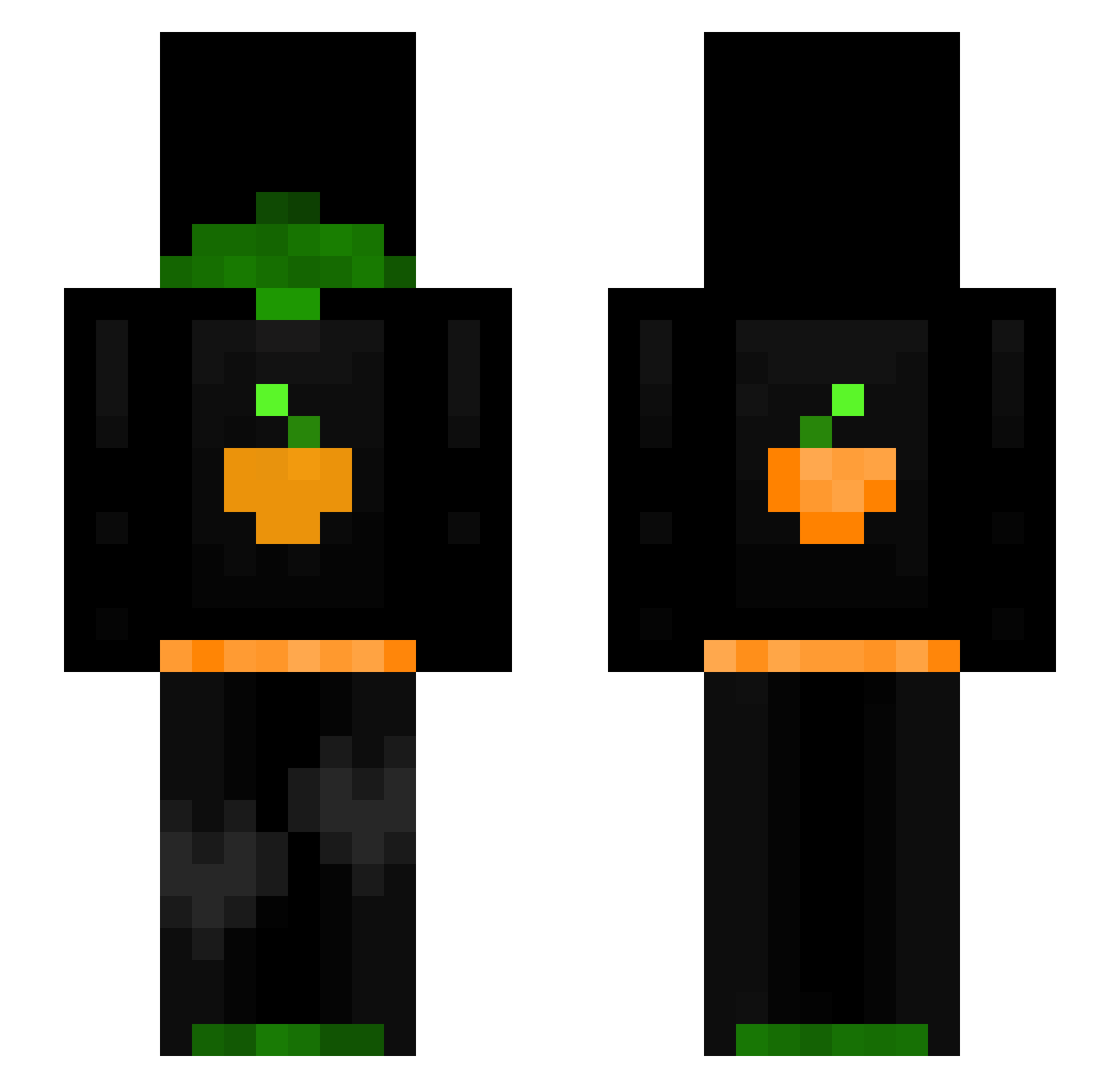 ForzaTay Minecraft skin, front and back view