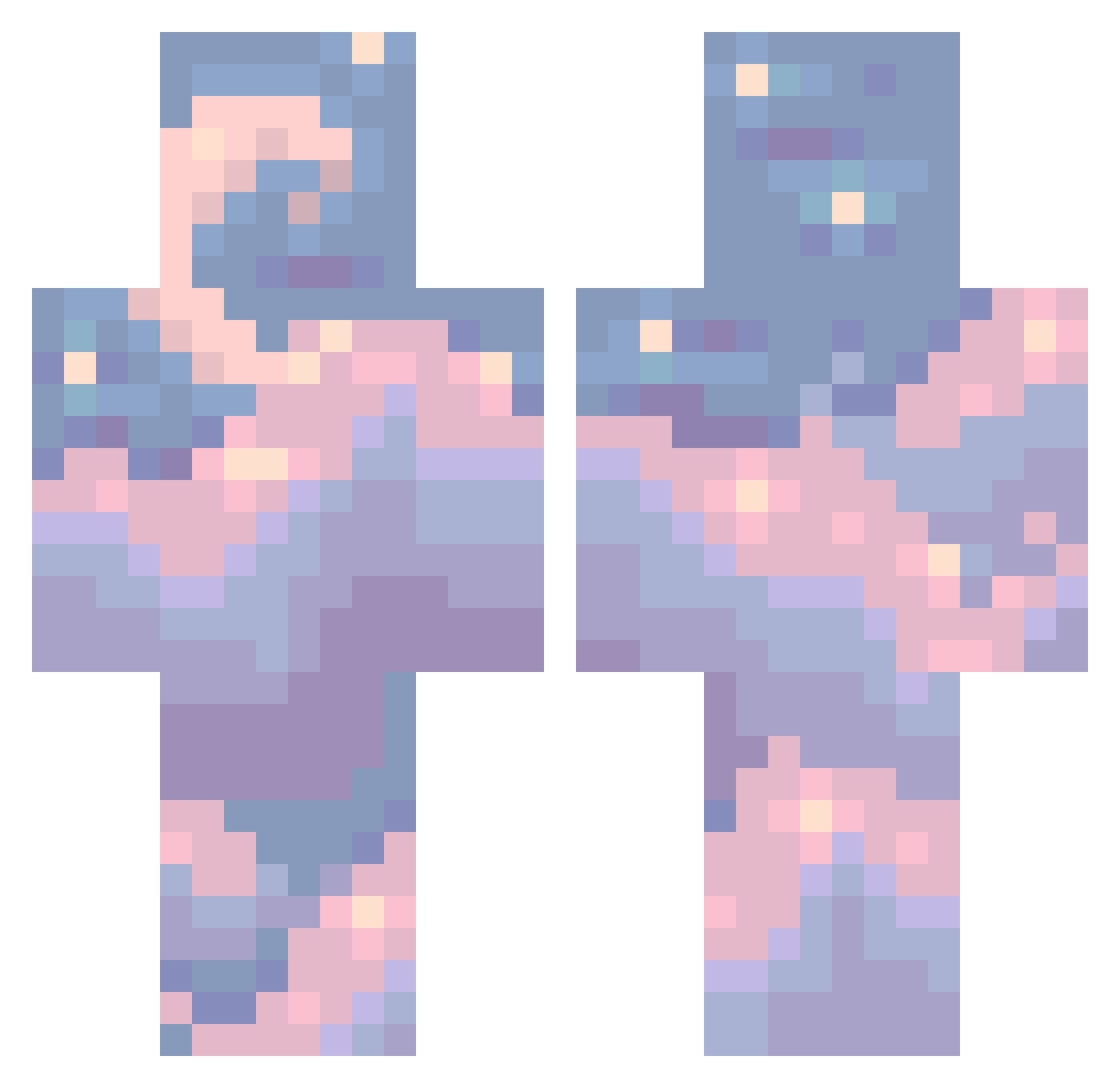 tentativeTricks Minecraft skin, front and back view