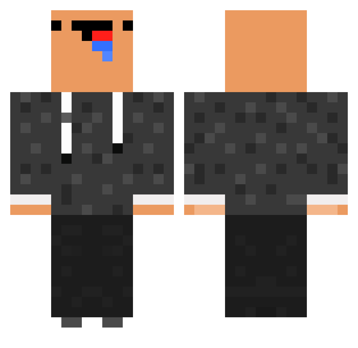 Mutter Minecraft skin, front and back view