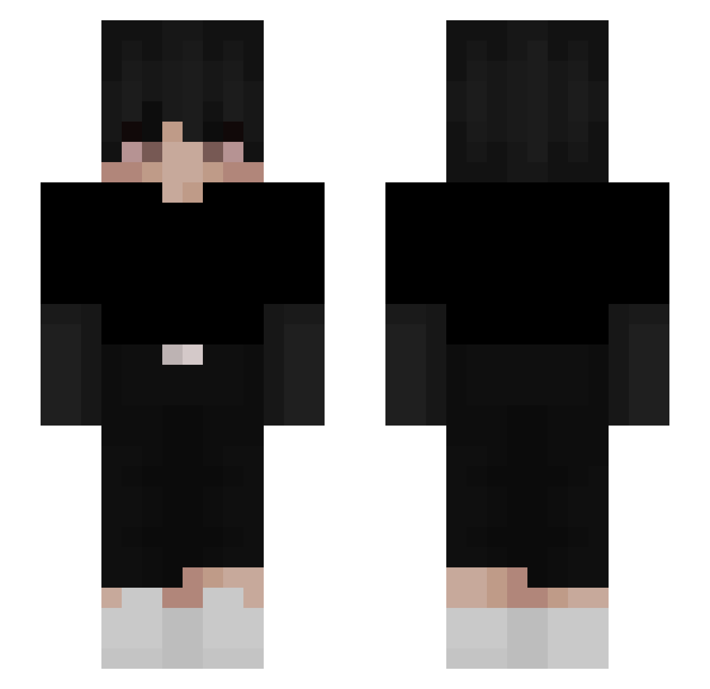 geholfen Minecraft skin, front and back view