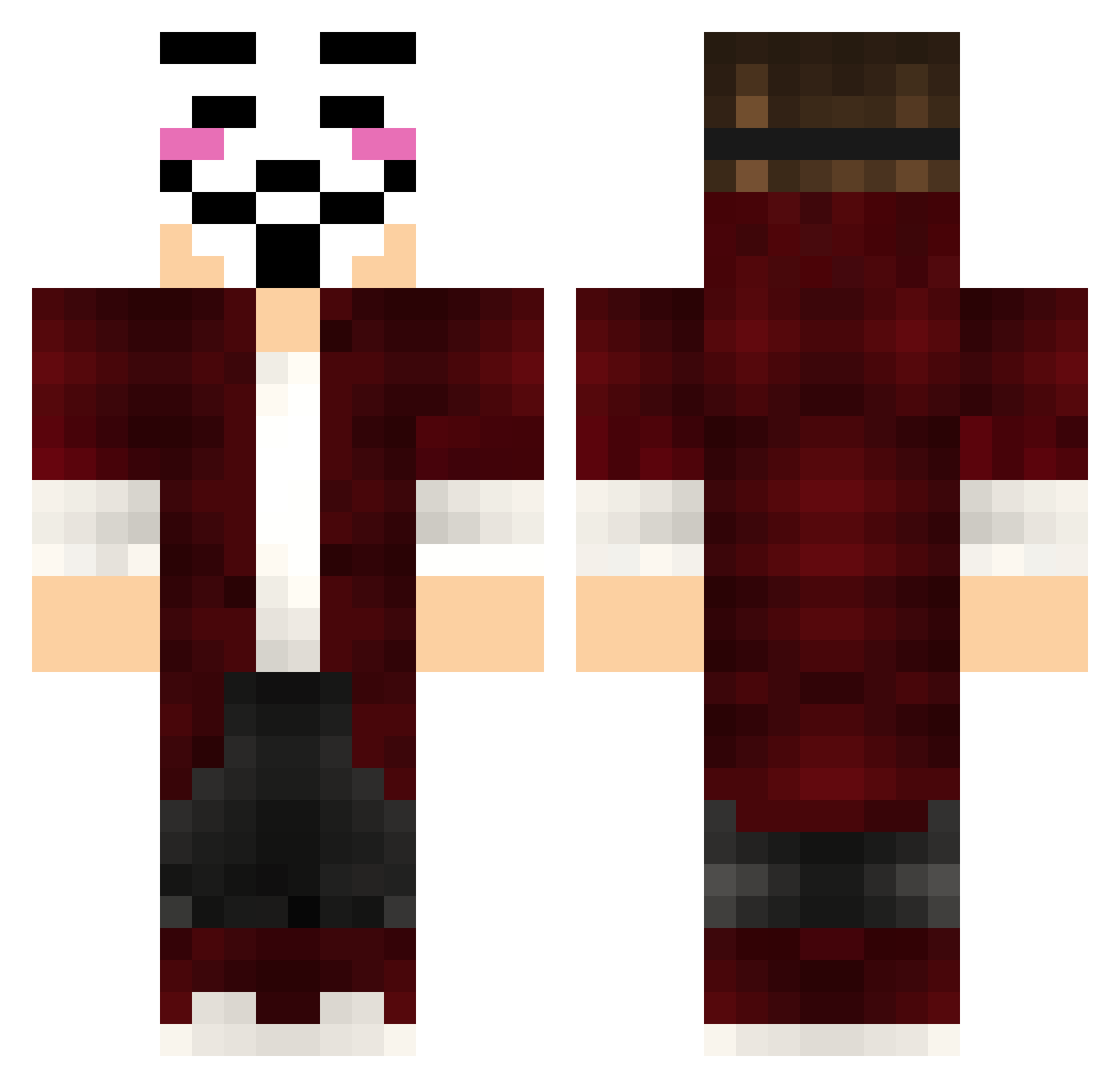 AlexTheYT Minecraft skin, front and back view