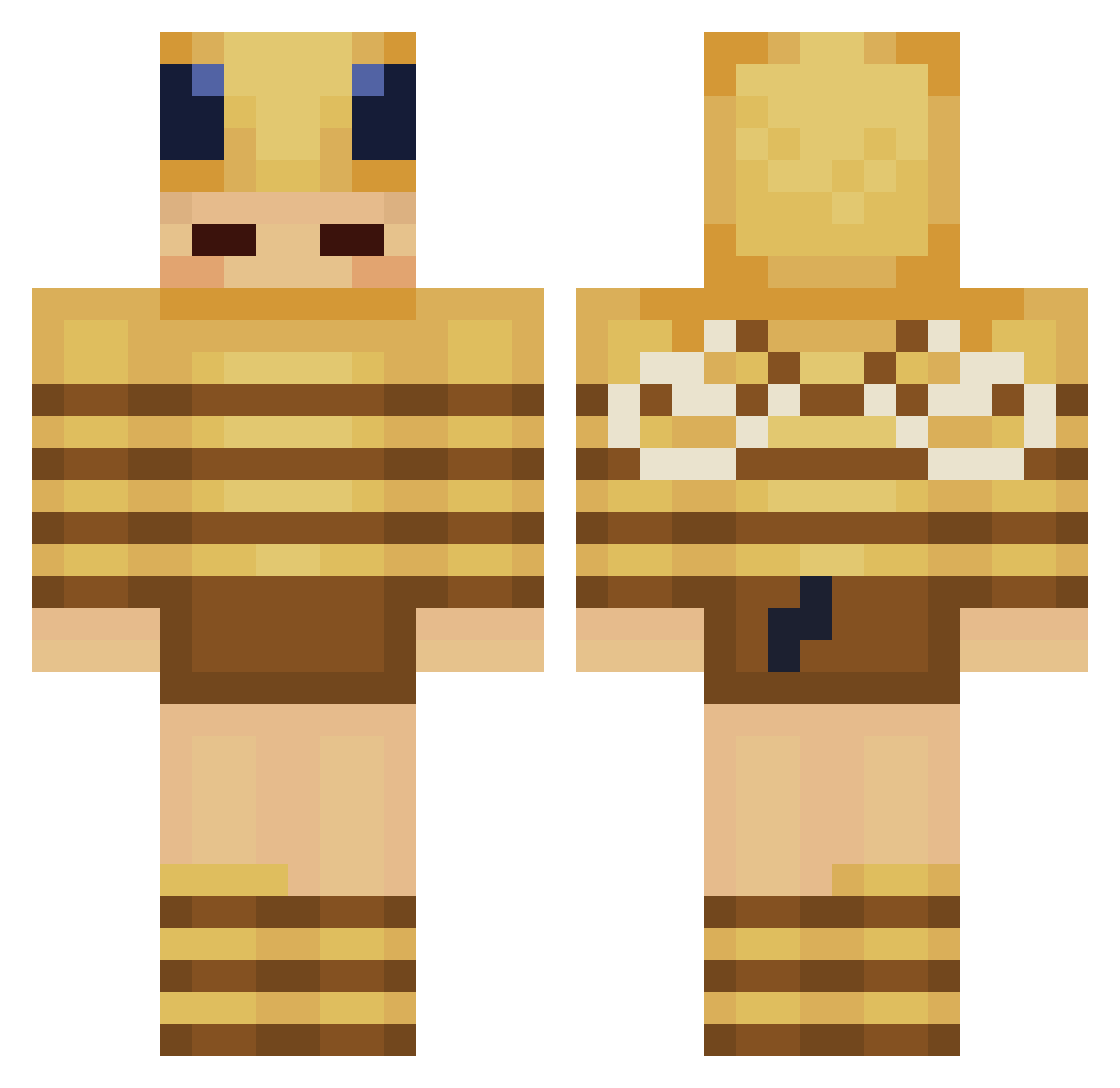 BeanTheDuck Minecraft skin, front and back view