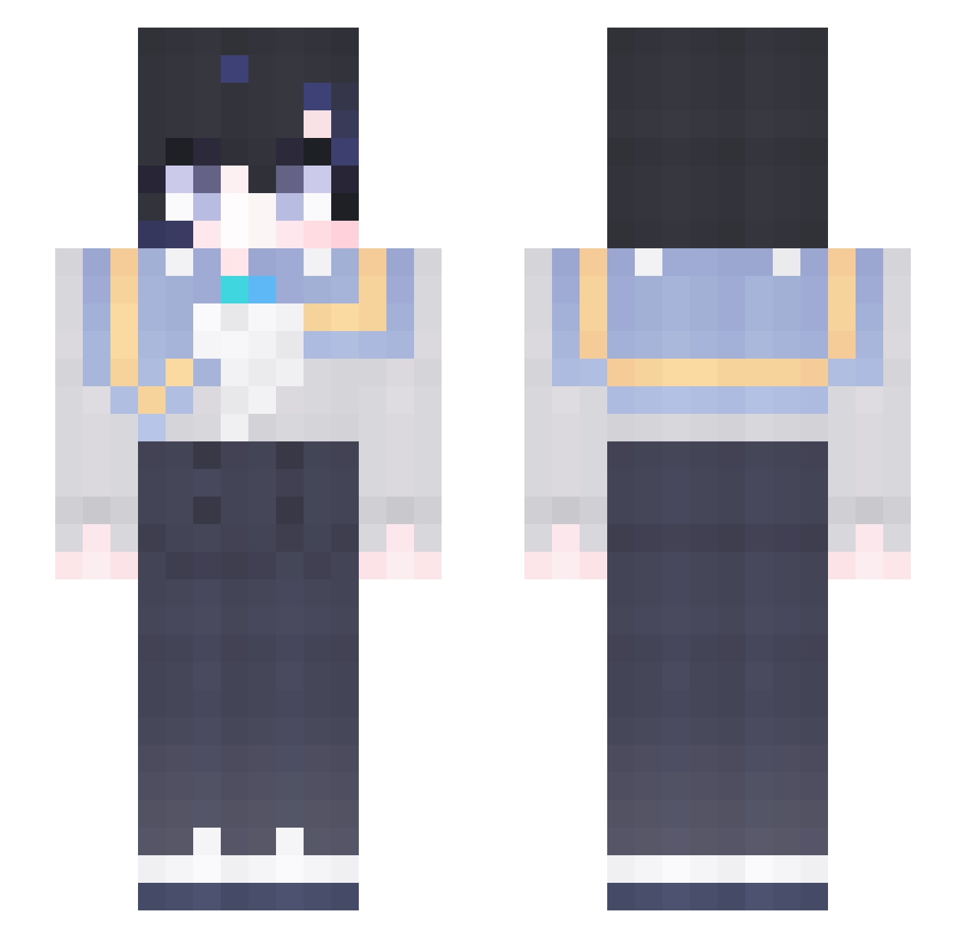 Philip_tv Minecraft skin, front and back view