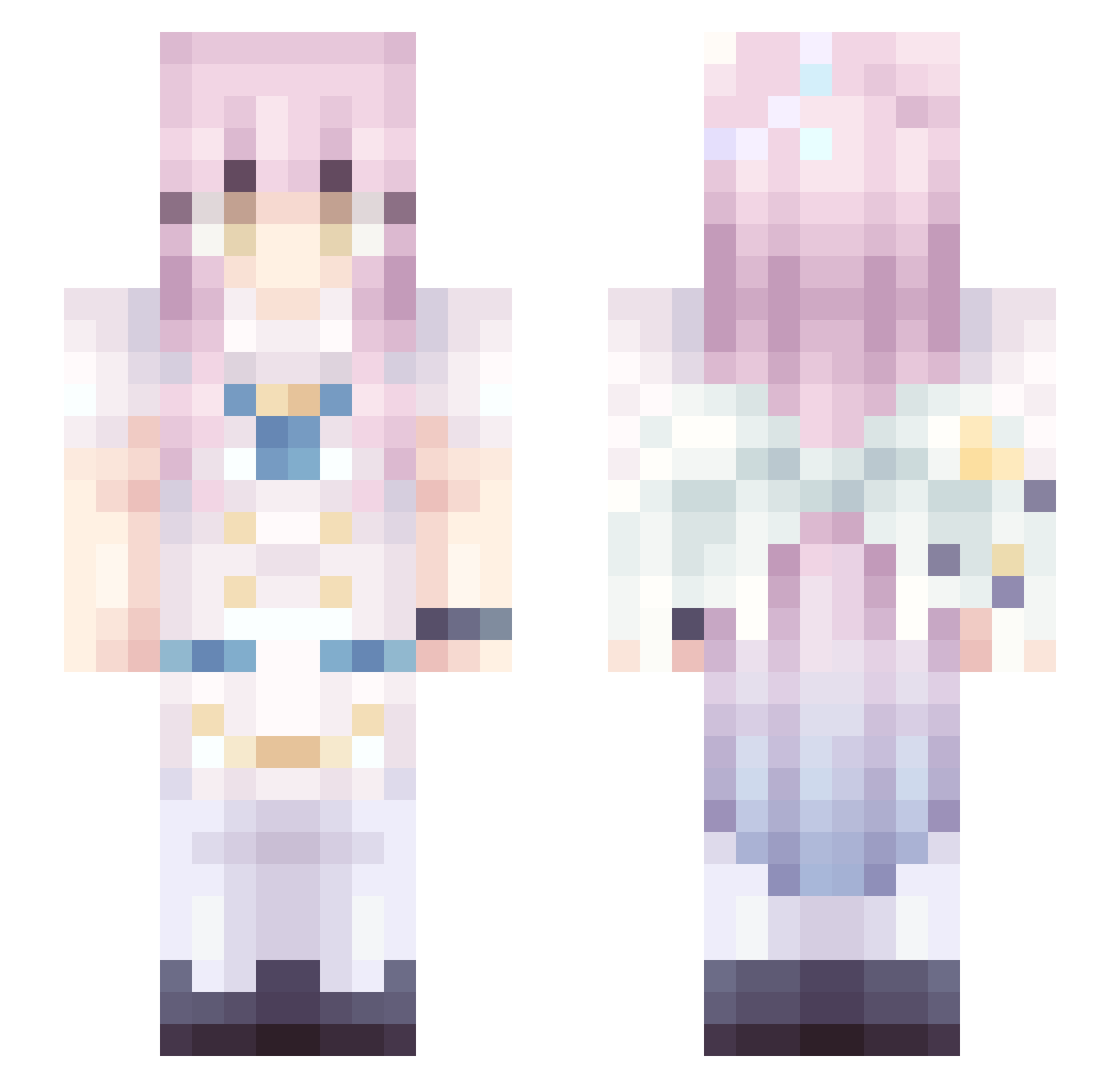 duy1 Minecraft skin, front and back view