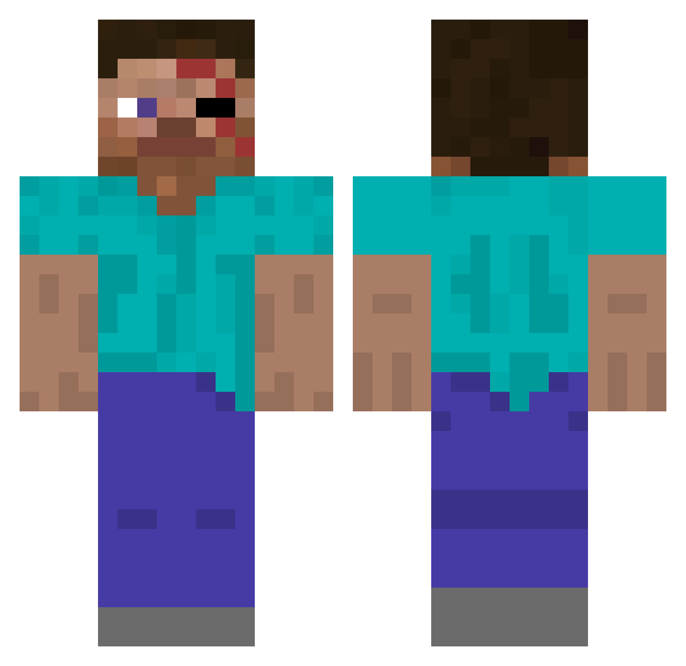 Player4564 Minecraft skin, front and back view