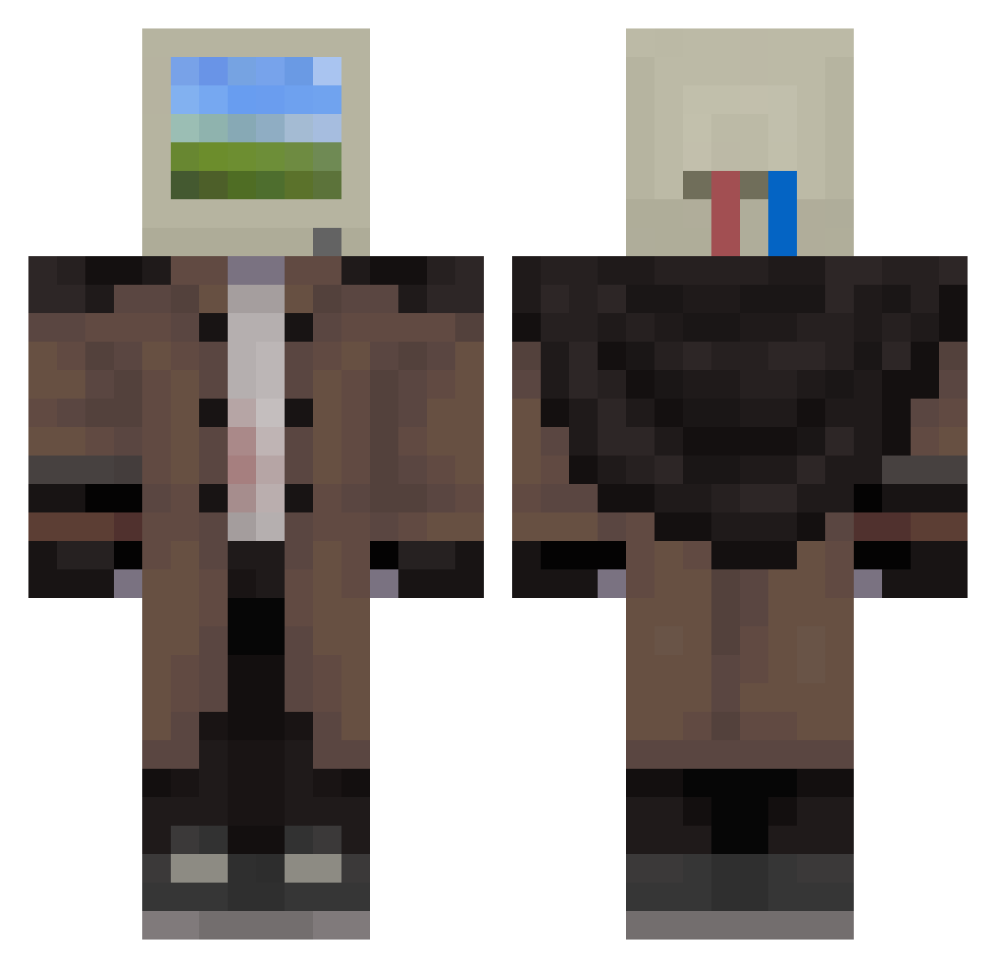sickBooy Minecraft skin, front and back view