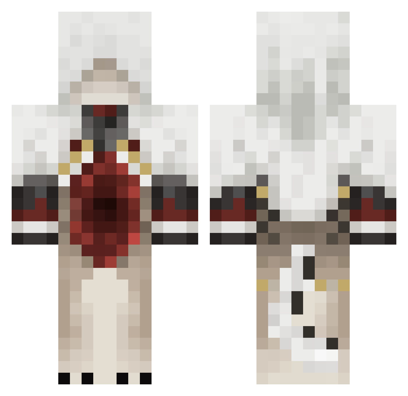 _Kuschliges_ Minecraft skin, front and back view