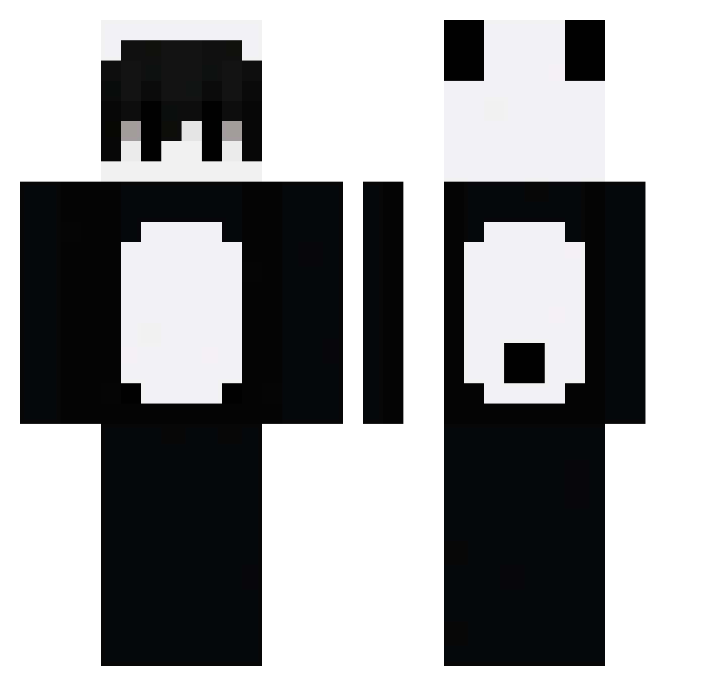 REZERYET Minecraft skin, front and back view