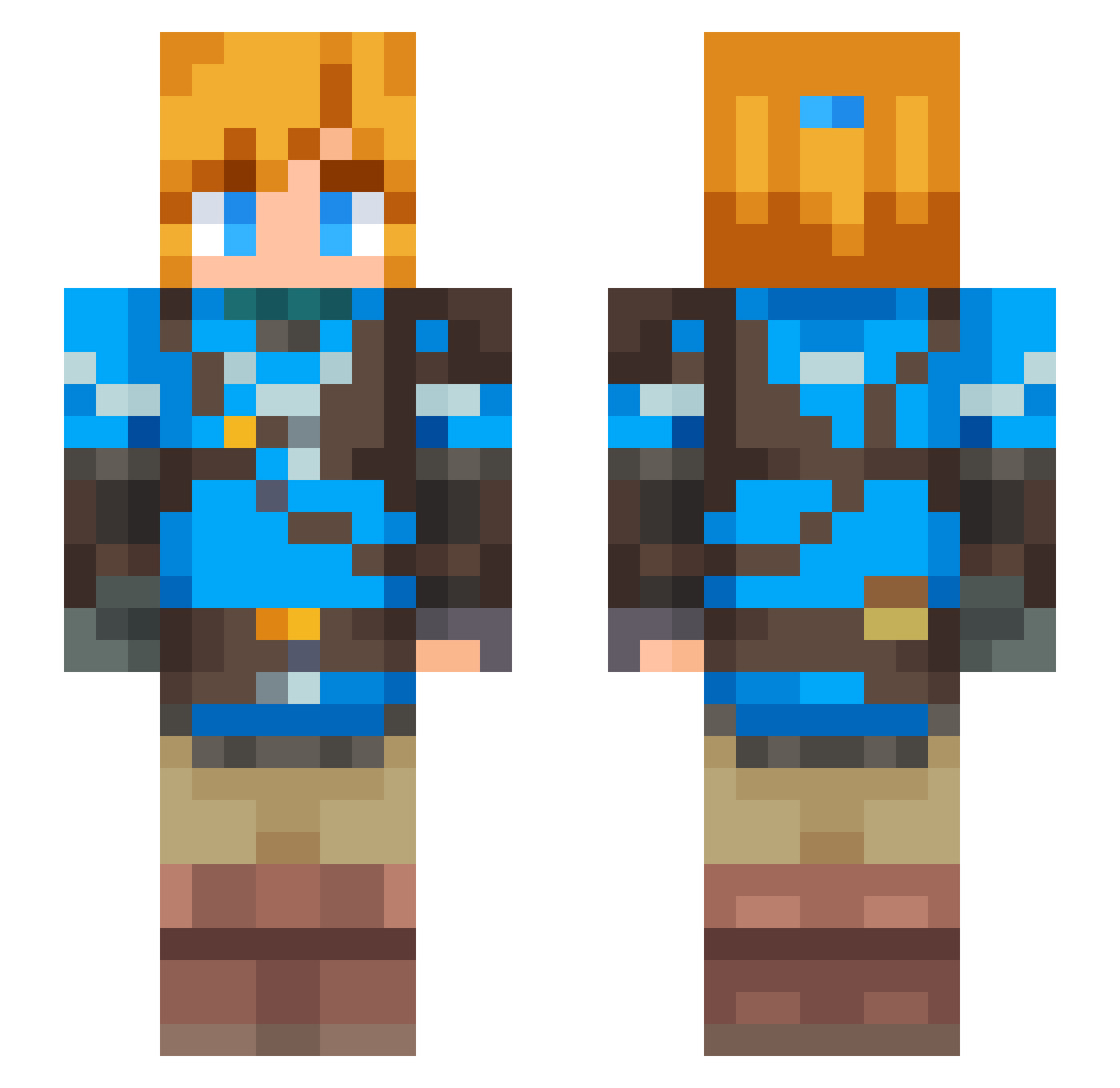 Goodesj28 Minecraft skin, front and back view