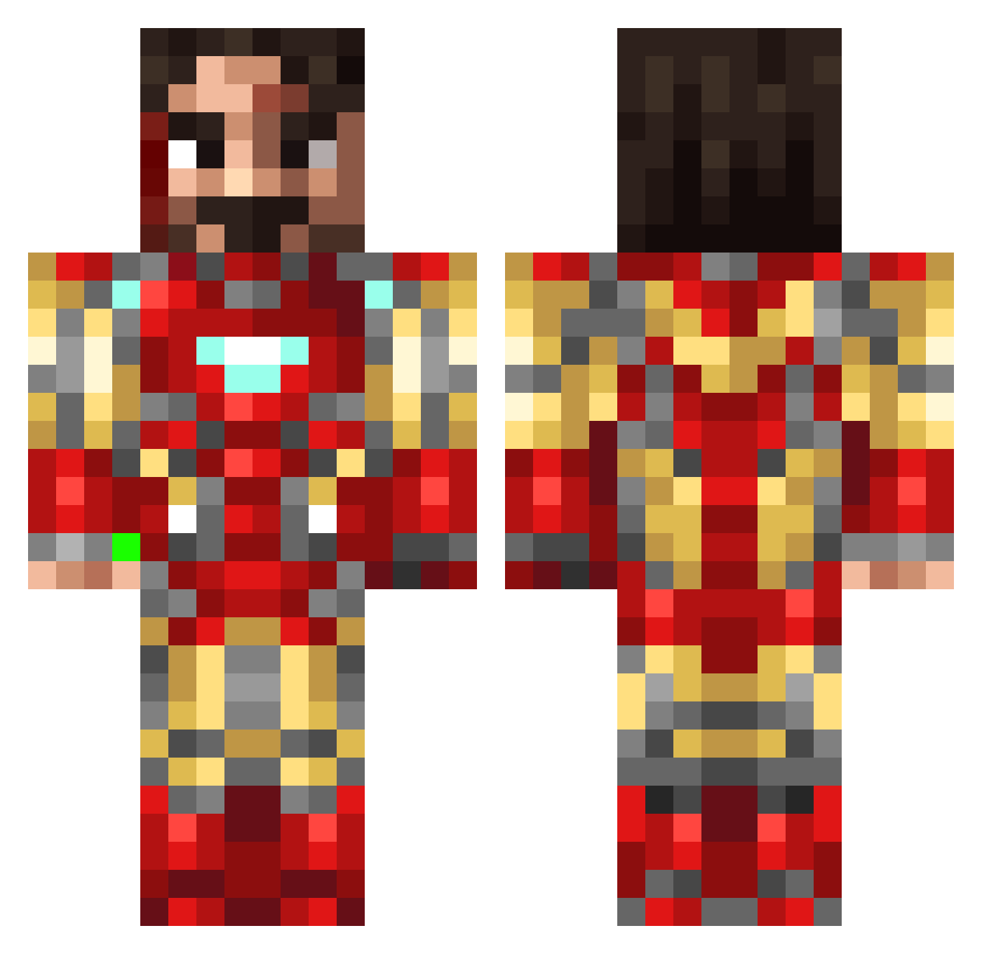 CREPERtiti Minecraft skin, front and back view
