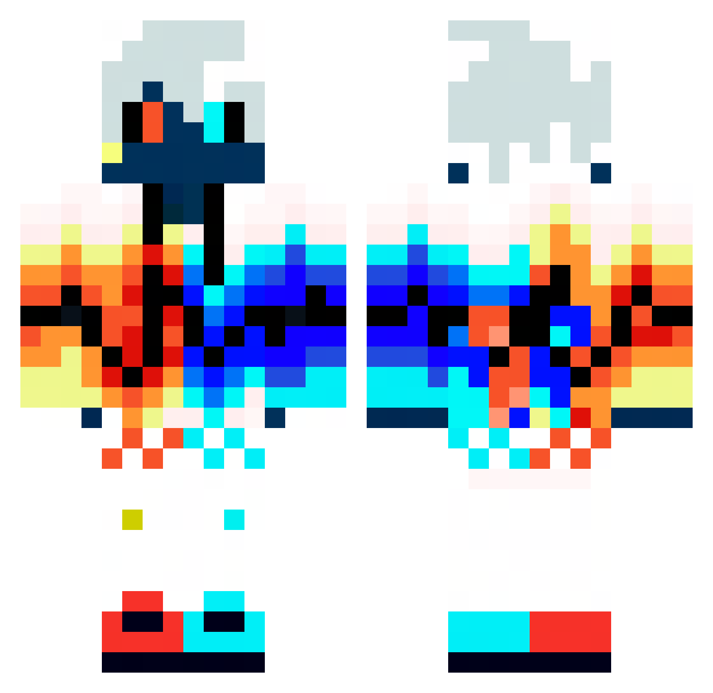 LucaLoki3677 Minecraft skin, front and back view