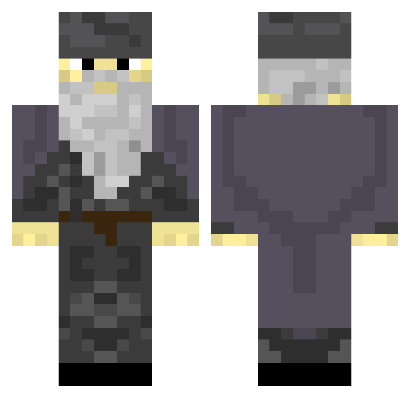 FATBACK Minecraft skin, front and back view